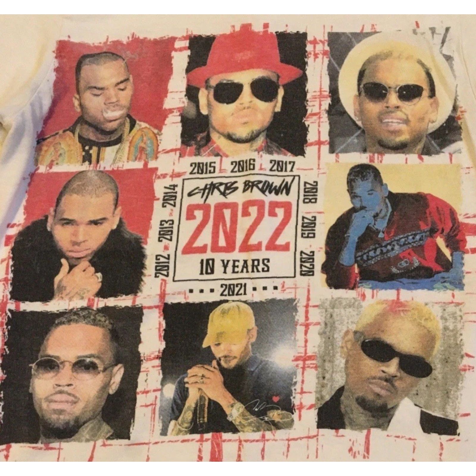 Vintage VINTAGE Chris Brown 2022 Faded Distress Tour Shirt XS S AOP Concert Hip Hop Rock Graphic Tee Mens Size US XS / EU 42 / 0 - 3 Thumbnail