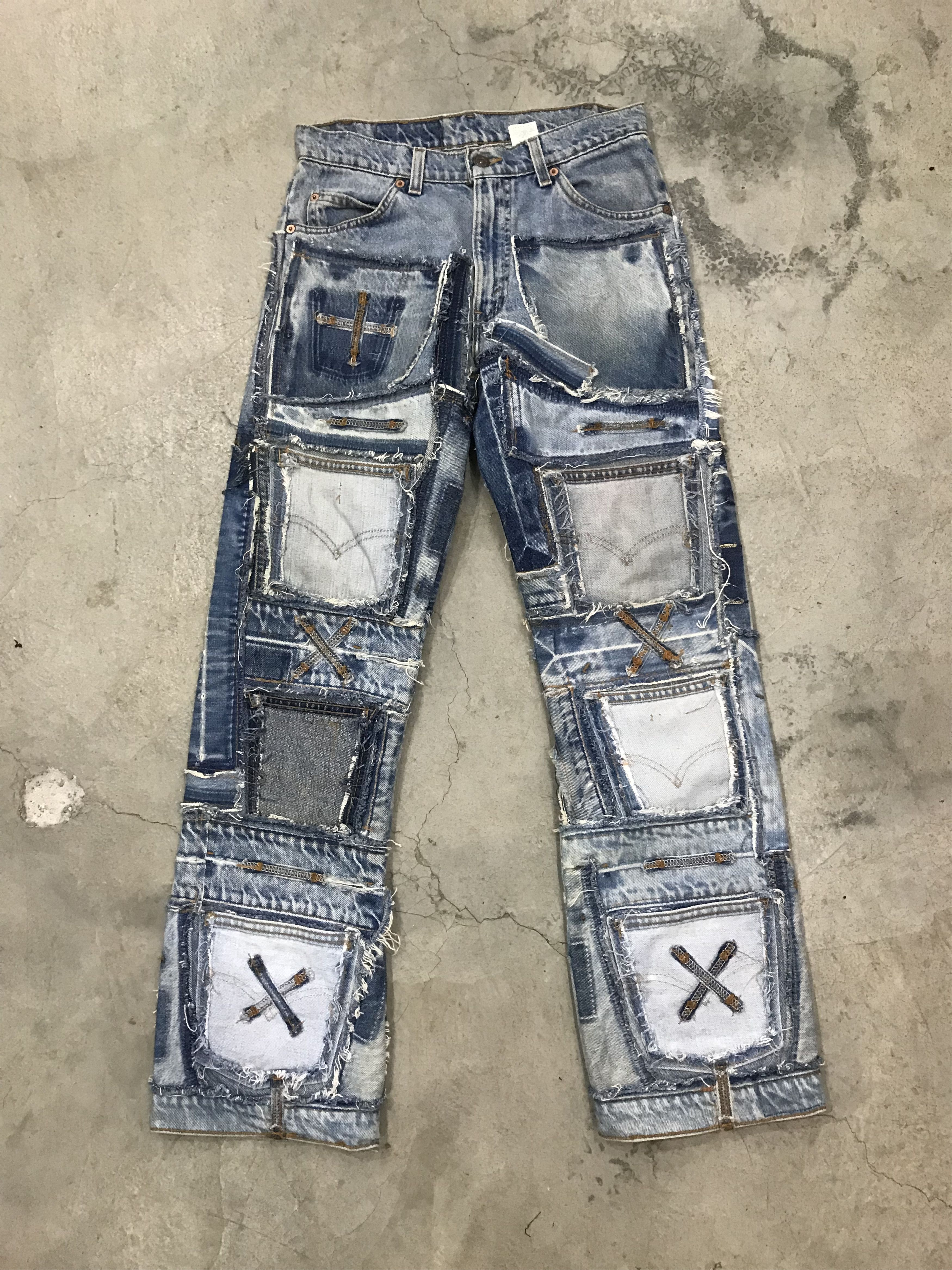 Levi's VINTAGE LEVIS PATCHWORK WITH POCKET CUSTOM MADE PANTS Size US 30 / EU 46 - 1 Thumbnail