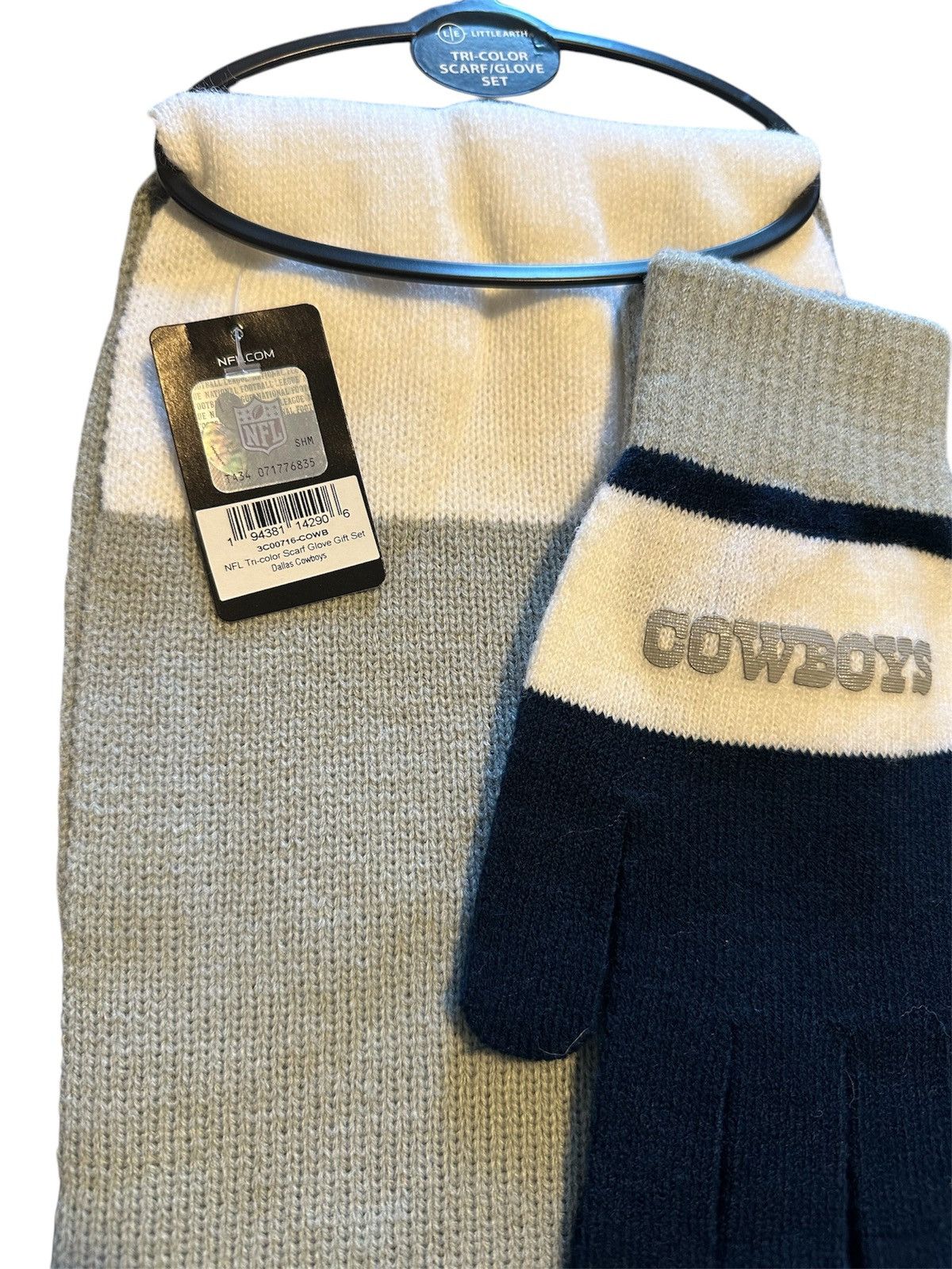 NFL NFL Dallas Cowboys Navy and Gray Scarf and Gloves Set NWT Size ONE SIZE - 2 Thumbnail