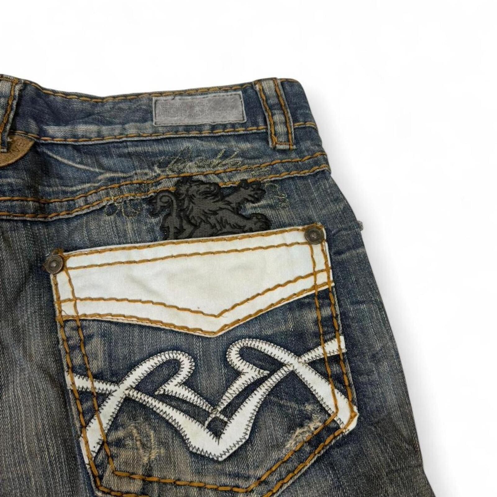 True Religion Vintage EXR mud wash denim jeans with back pockets design Size 34" / US 12 / IT 48 - 4 Thumbnail