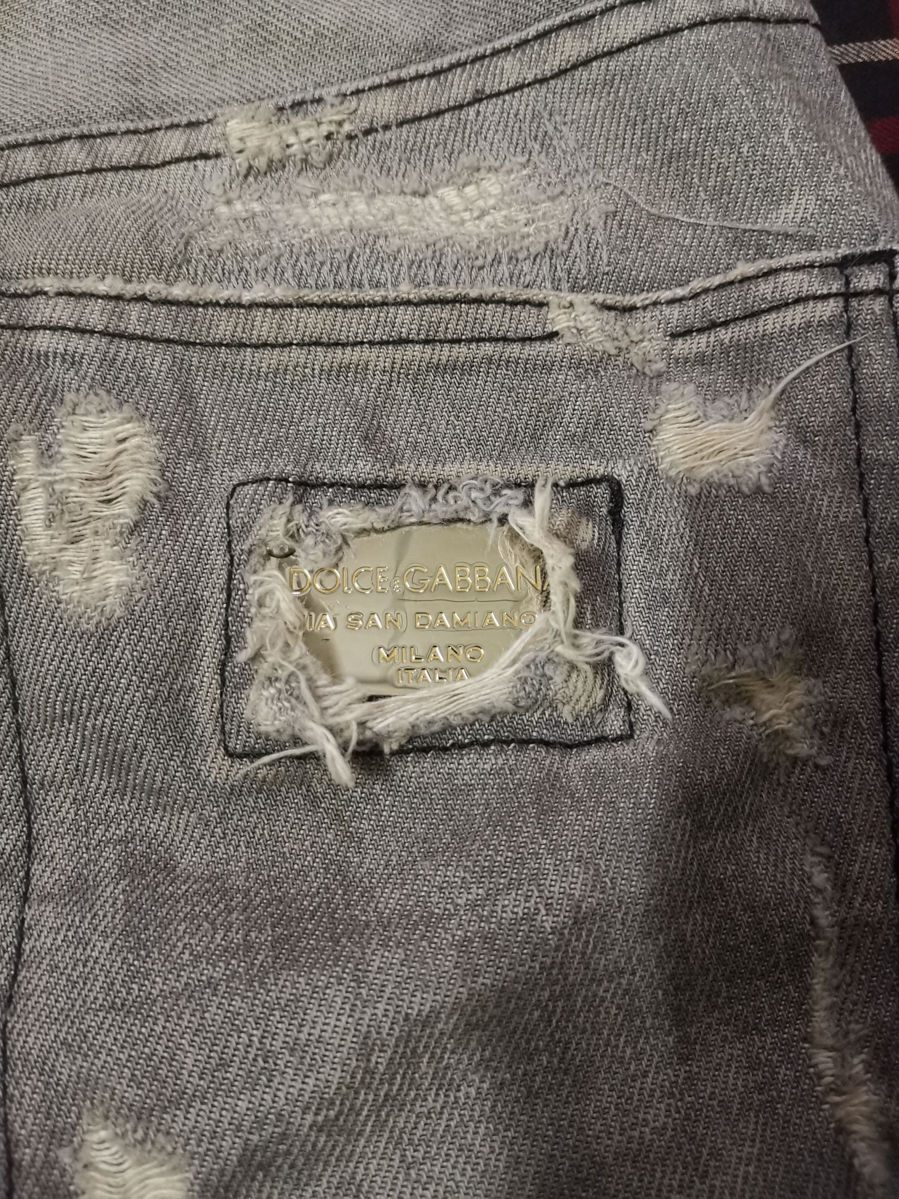 Dolce & Gabbana 💥Rare💥 Dolce & Gabbana Distressed Denim Size US 31 - 13 Thumbnail