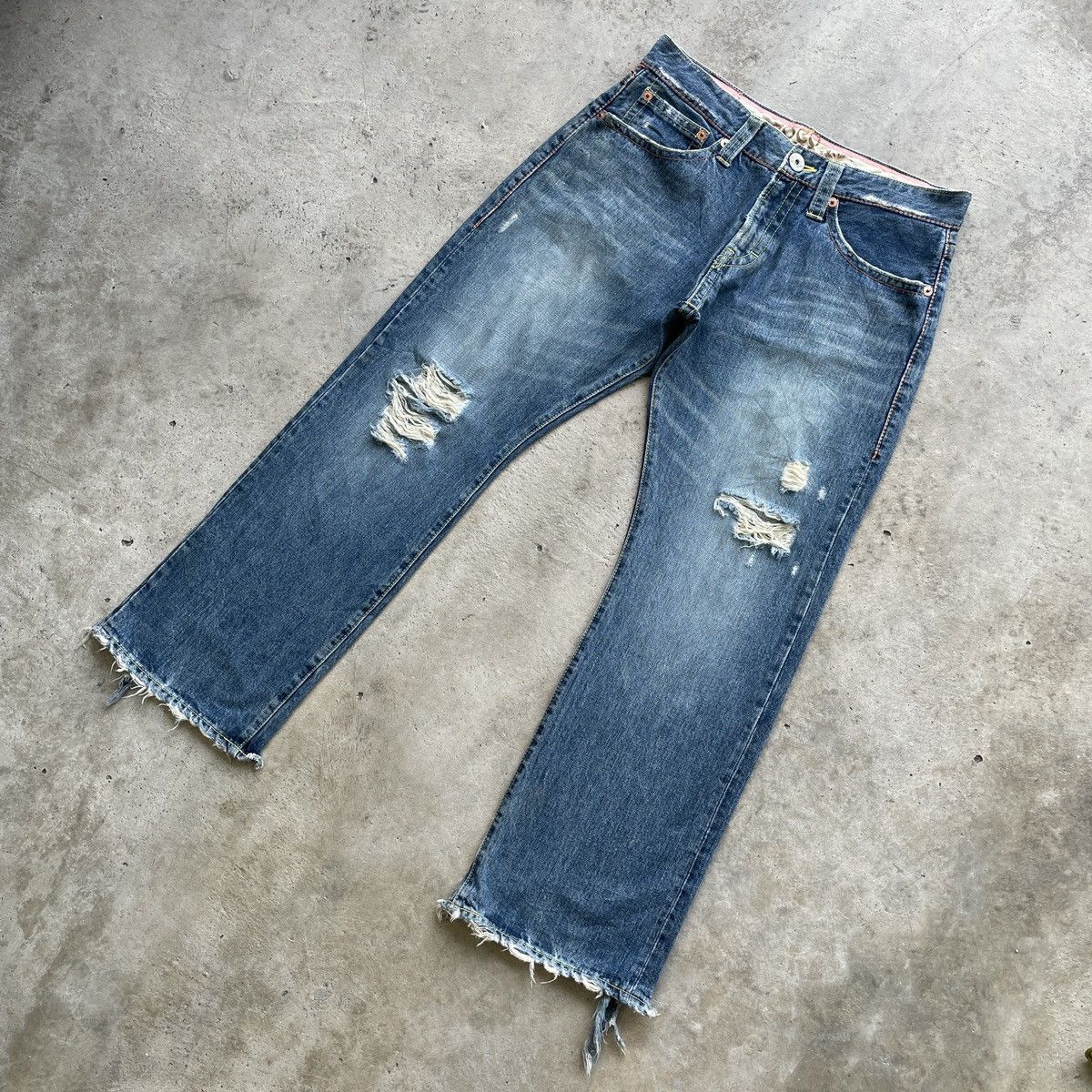 Vintage Vintage COCOLULU Baggy Jeans BigLogo Distressed Pants W34x31 Size US 34 / EU 50 - 3 Thumbnail