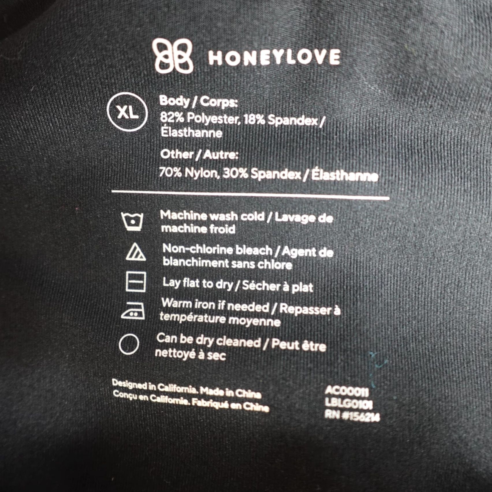 Vintage Honeylove Leggings Womens XL Black Solid 2.0 Activewear Yoga Legging Ankle 90s? Size 40" / US 18 - 2 Thumbnail