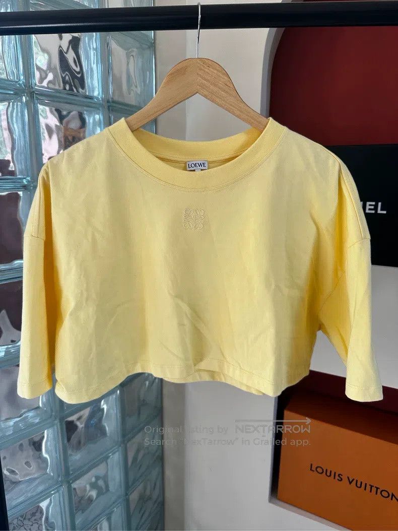 Loewe Loewe Yellow cropped T-shirt Size S / US 4 / IT 40 - 1 Thumbnail