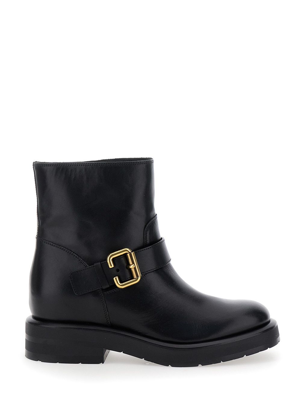Chloe 'Coddington' Black Ankle Boots with Paddington Buckle in Leather Woman Size US 6 / IT 36 - 1 Thumbnail