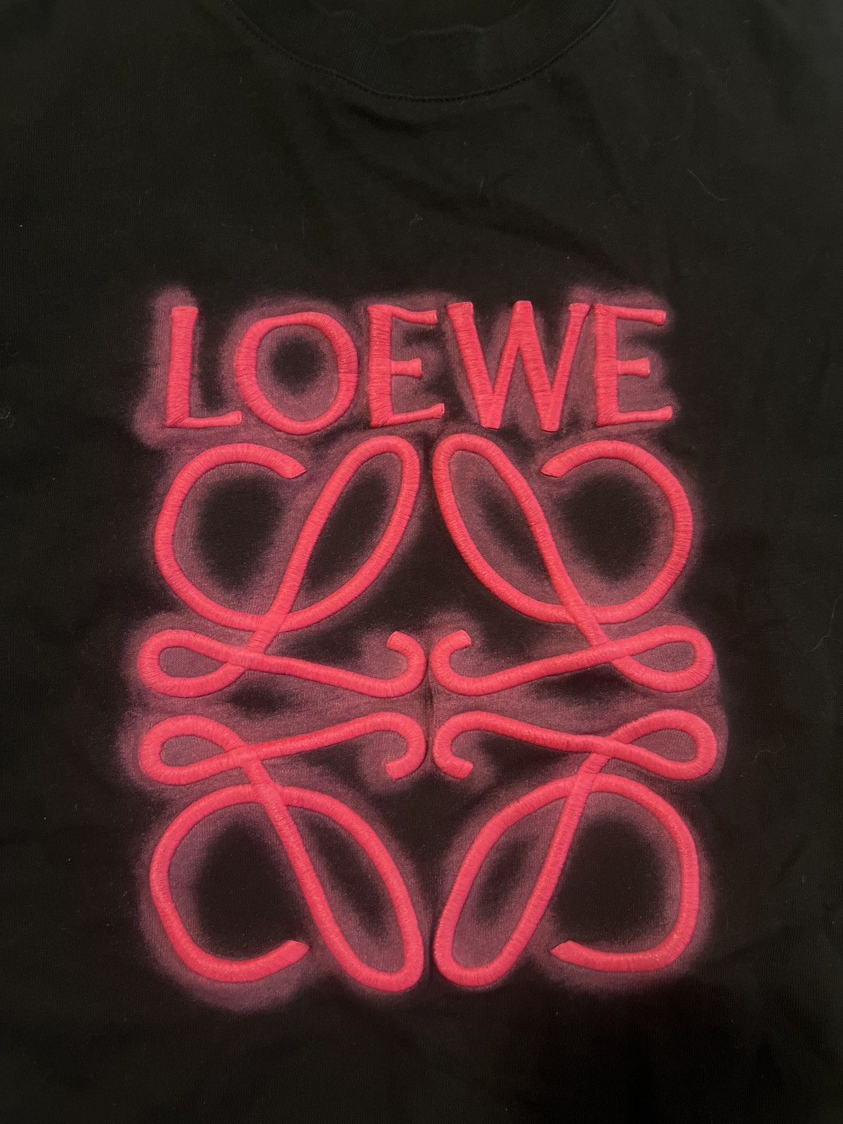 Loewe Loewe SS22 Neon Pink Sign Short Sleeve T-Shirt Size M Size US M / EU 48-50 / 2 - 6 Thumbnail