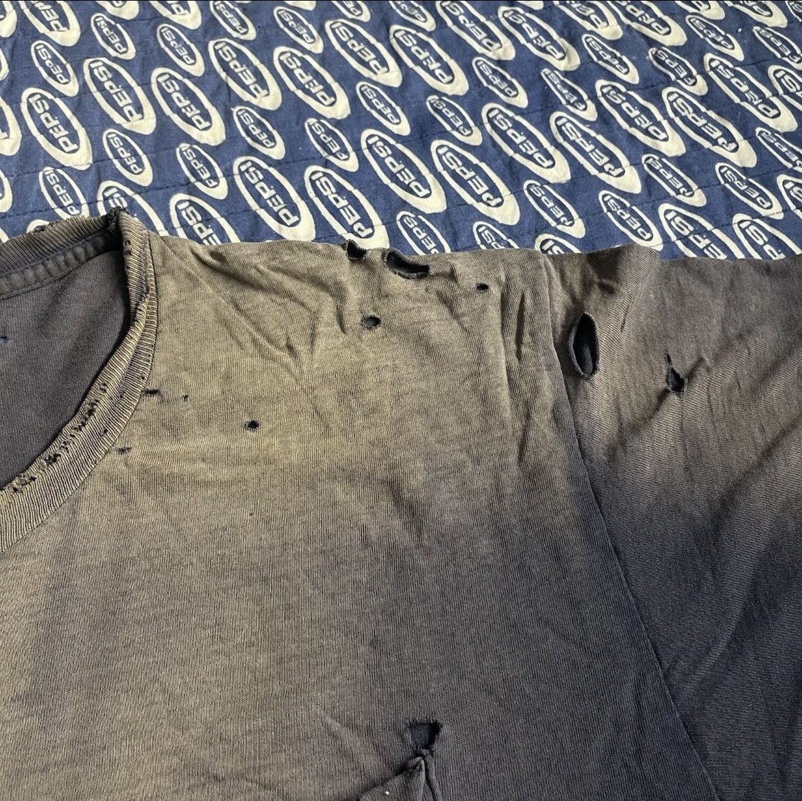 Fruit Of The Loom Vtg 90s Fruit of the Loom Sunfaded Faded Pocket Shirt Navy Size US XL / EU 56 / 4 - 7 Thumbnail
