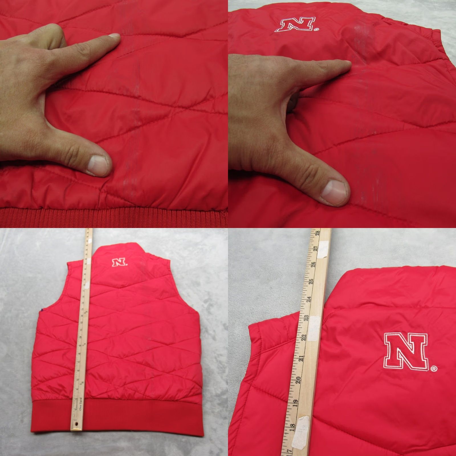 Vintage VINTAGE? Colosseum Vest Womens Medium Nebraska Cornhuskers Red Full Zip Quilted Puffer Size M / US 6-8 / IT 42-44 - 8 Thumbnail