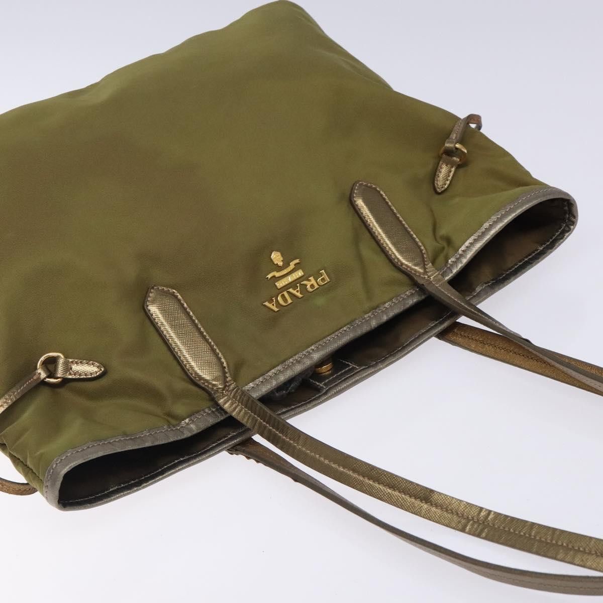 Prada PRADA Tote Bag Nylon Khaki Gold Size ONE SIZE - 6 Thumbnail