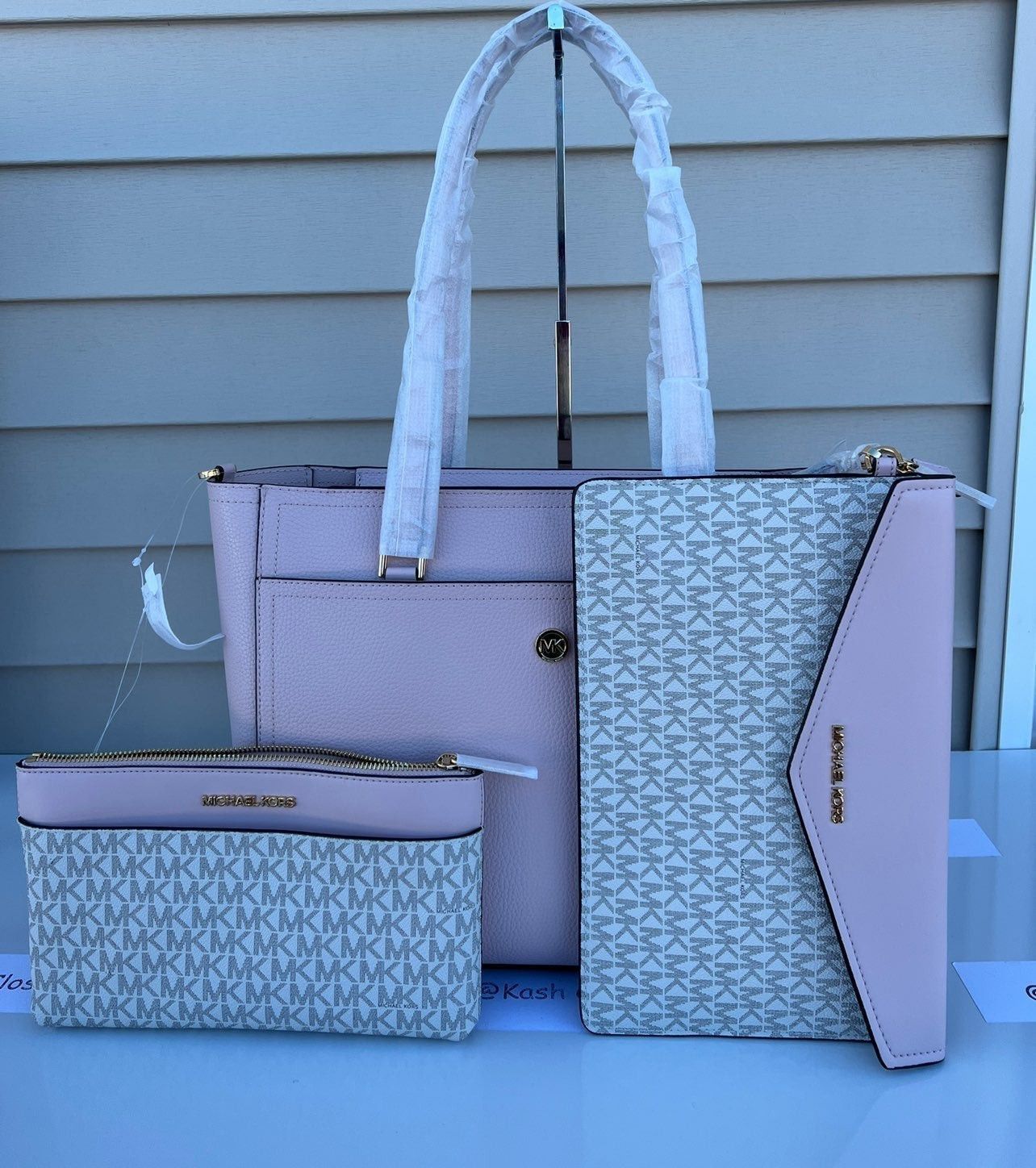 Michael Kors Maisie Tote in Tote Large Leather Purse Po