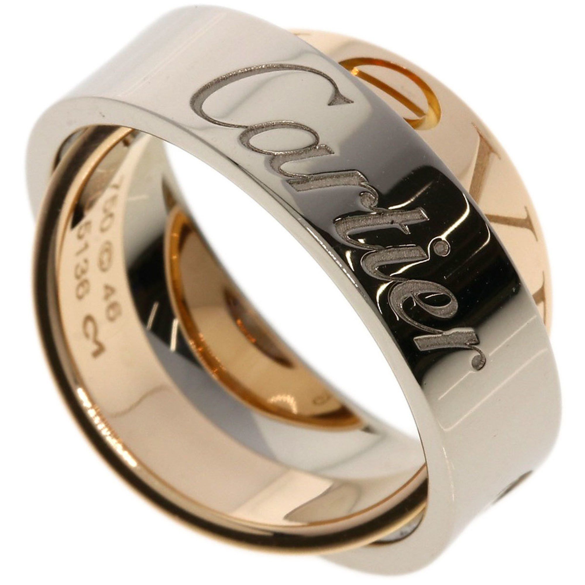 image of Cartier Secret Love Ring 46 K18 White Gold/k18Pg Women's Cartier
