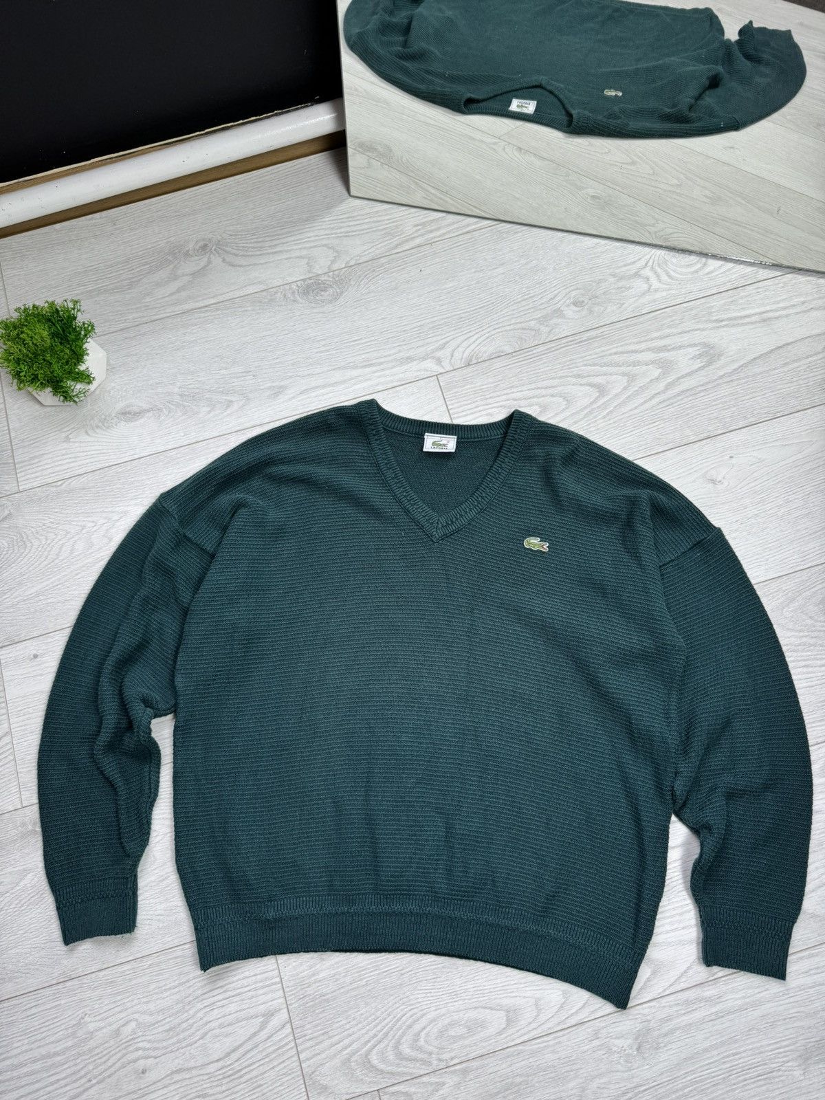 Lacoste × Vintage Vintage Lacoste Chemise V-Neck Sweater Size US L / EU 52-54 / 3 - 1 Thumbnail