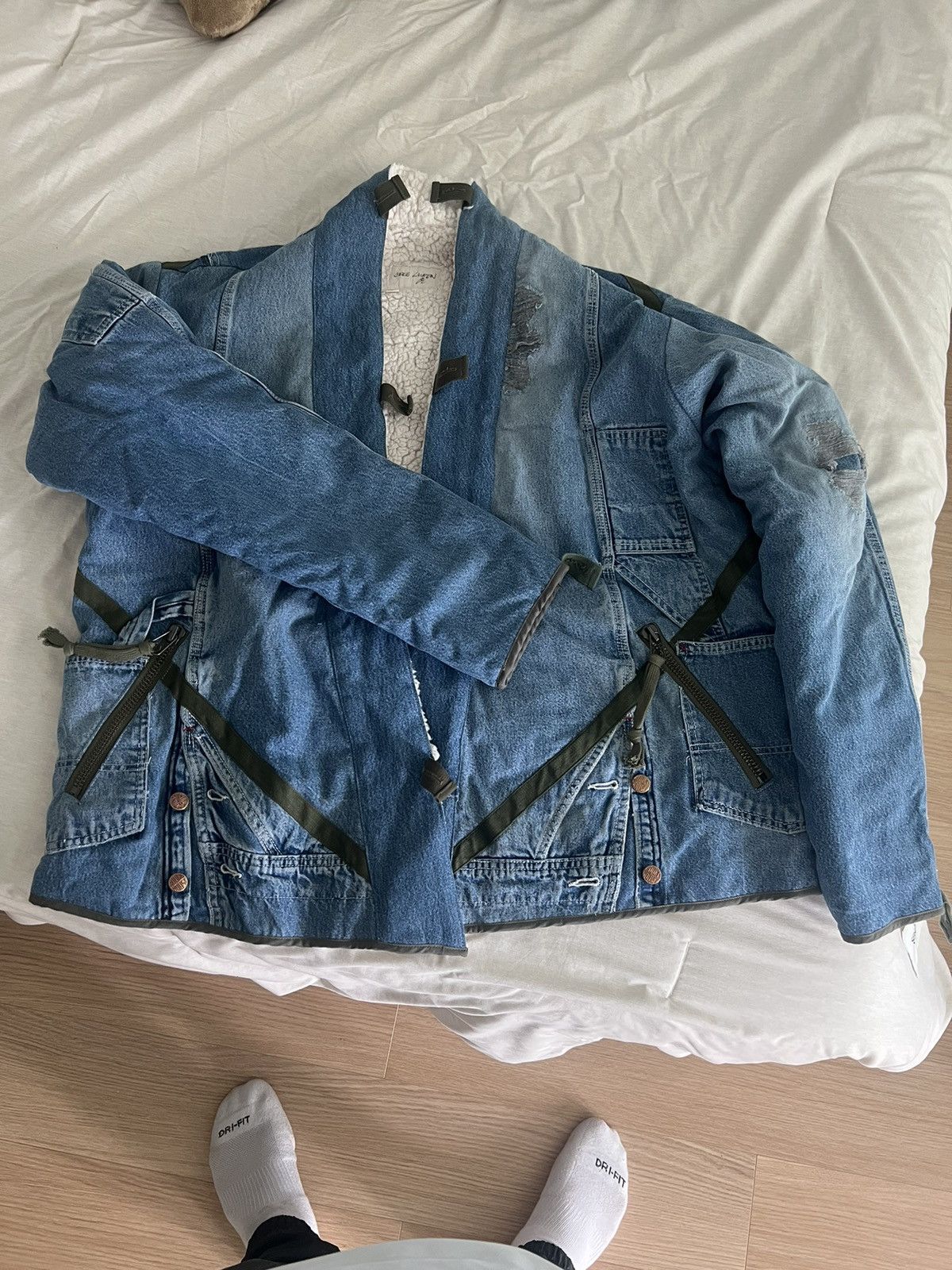 image of Greg Laurent Officer Ollie Denim Jacket in Denim Blue, Men's (Size XL)