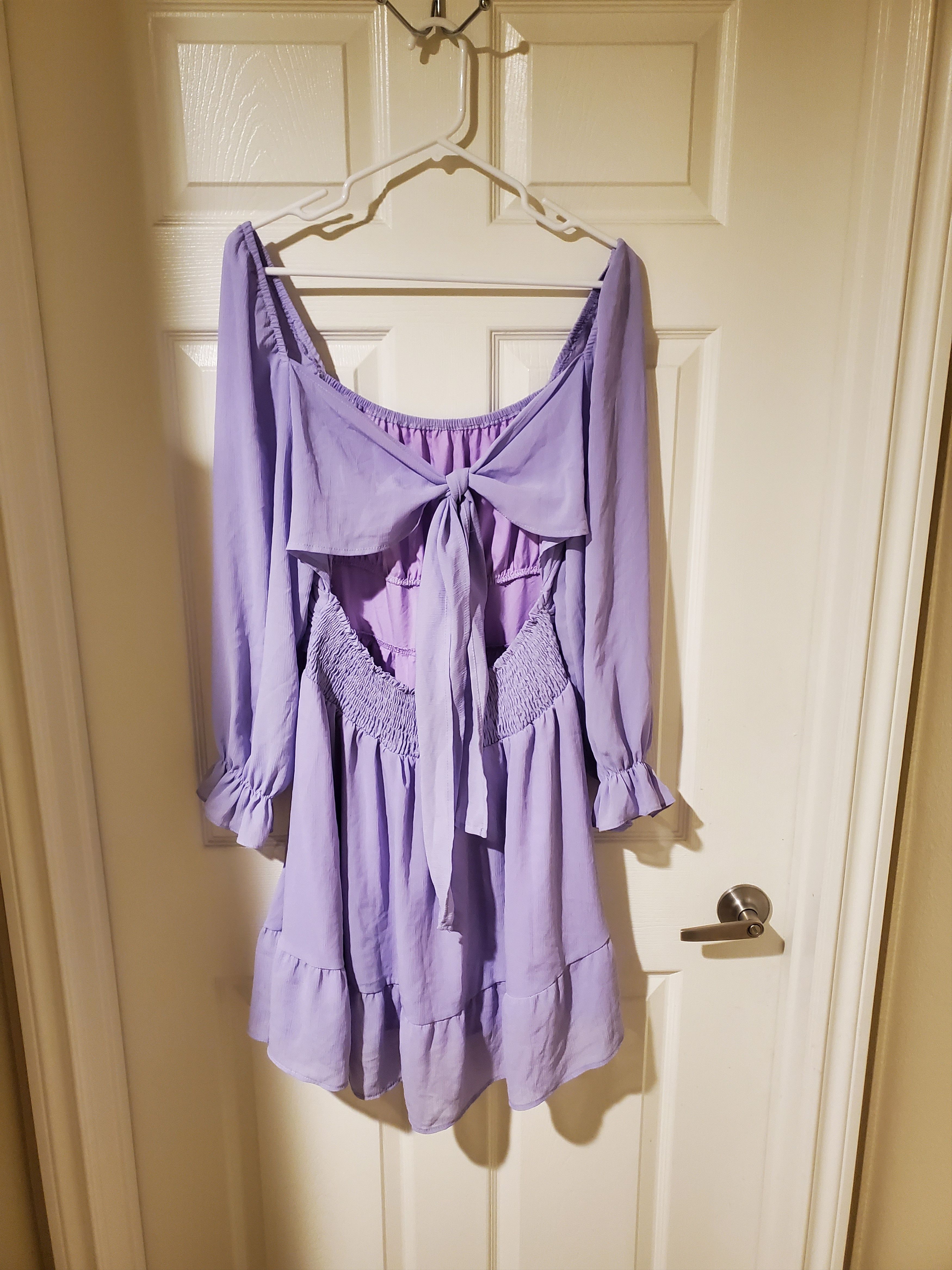 Other EXLURA lavender mini dress w/ open back design (size XL) Size XL / US 12-14 / IT 48-50 - 4 Thumbnail