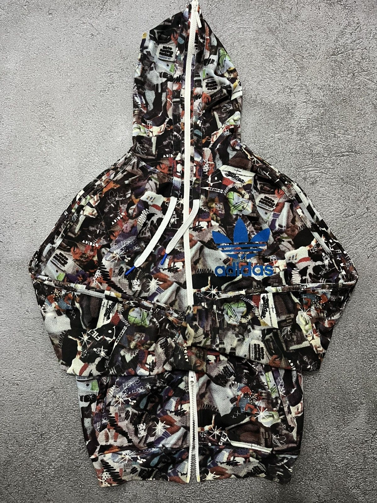 Adidas Rare Adidas Fullprint aop Full Face Zip Hoodie Size US M / EU 48-50 / 2 - 5 Thumbnail