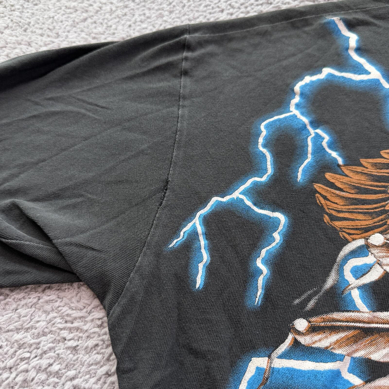 Other Vintage Y2K American Thunder Lightning Eagle Native T Shirt Size US L / EU 52-54 / 3 - 6 Thumbnail