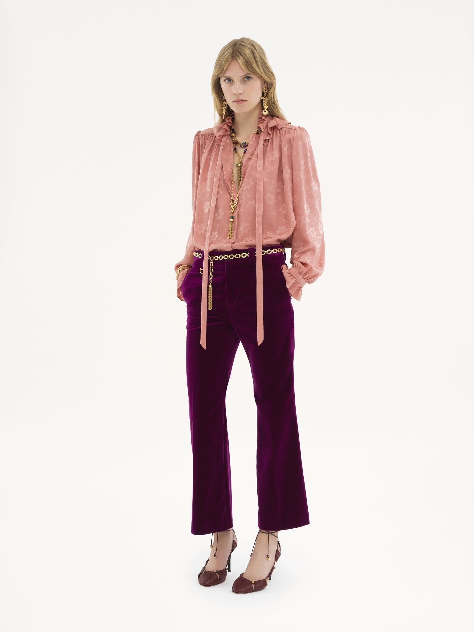 Chloe o1loc1c11125 Trousers in Pansy Purple Size 26" / US 2 / IT 38 - 2 Thumbnail