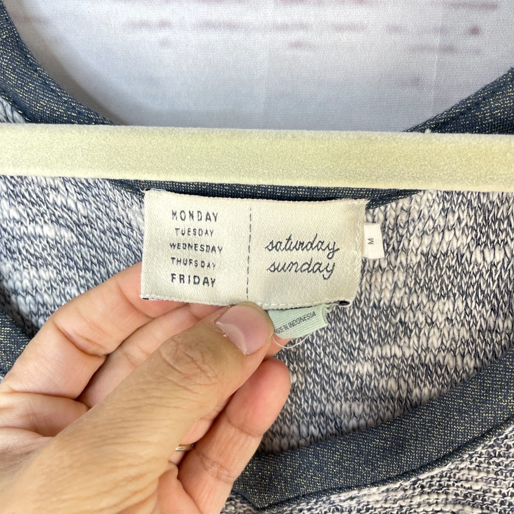Anthropologie Anthropologie Saturday Sunday Anka Dress Womens Medium Gray Marled Print Ruffle Dress Size M / US 6-8 / IT 42-44 - 3 Thumbnail