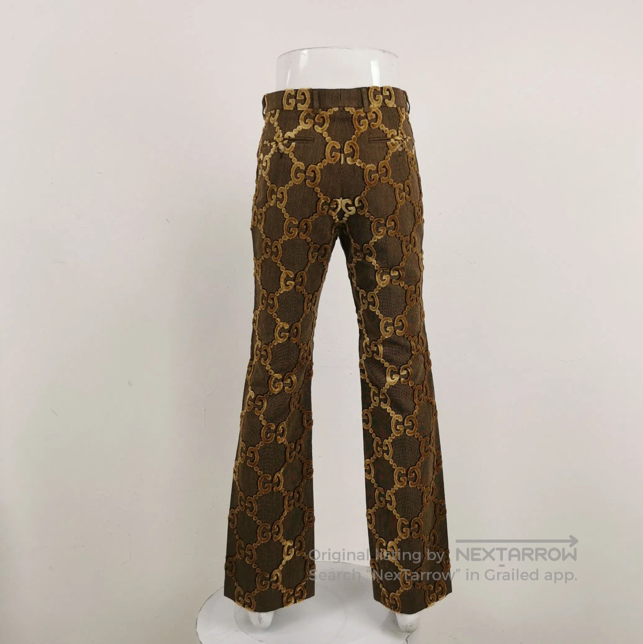 Gucci Gucci GG Pattern Brown Flared Pants S. Size US 32 / EU 48 - 4 Thumbnail