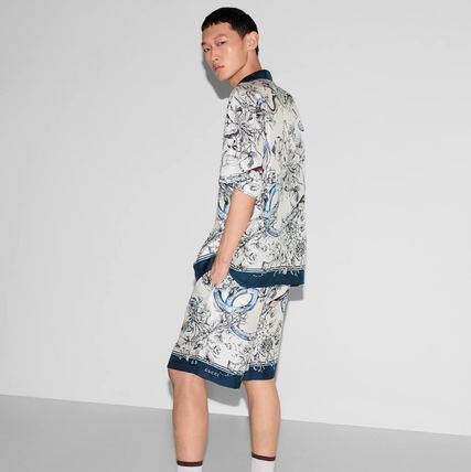Gucci o1loc1c0226 810782 Printed Silk Shorts in Multicolor Size US 32 / EU 48 - 6 Thumbnail