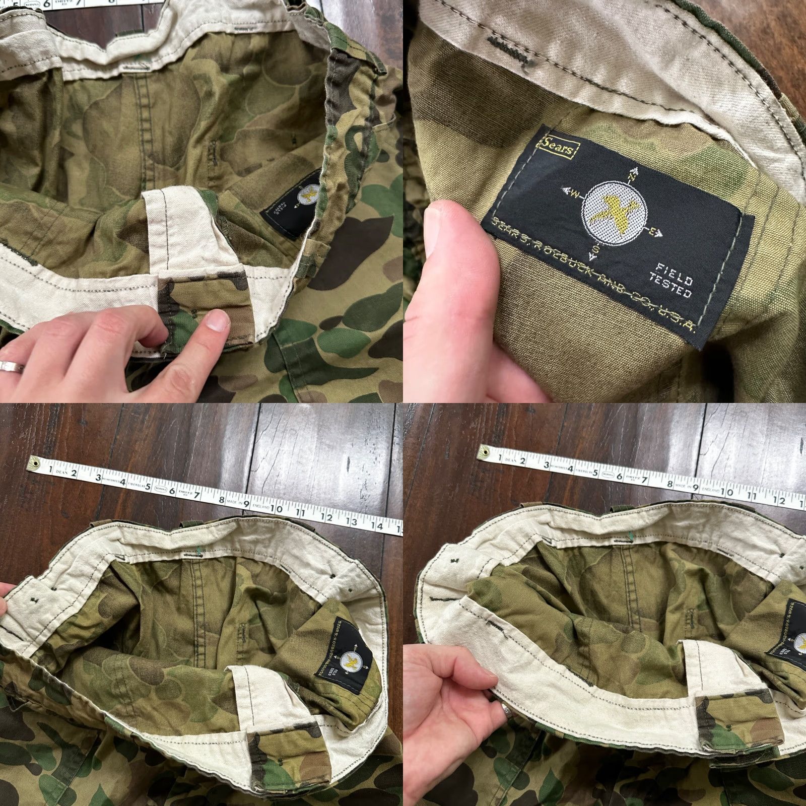 AMO VINTAGE Sears Frog Skin Camo Pants Talon Zip USMC WWII Military 32x29 Size US 32 / EU 48 - 8 Thumbnail