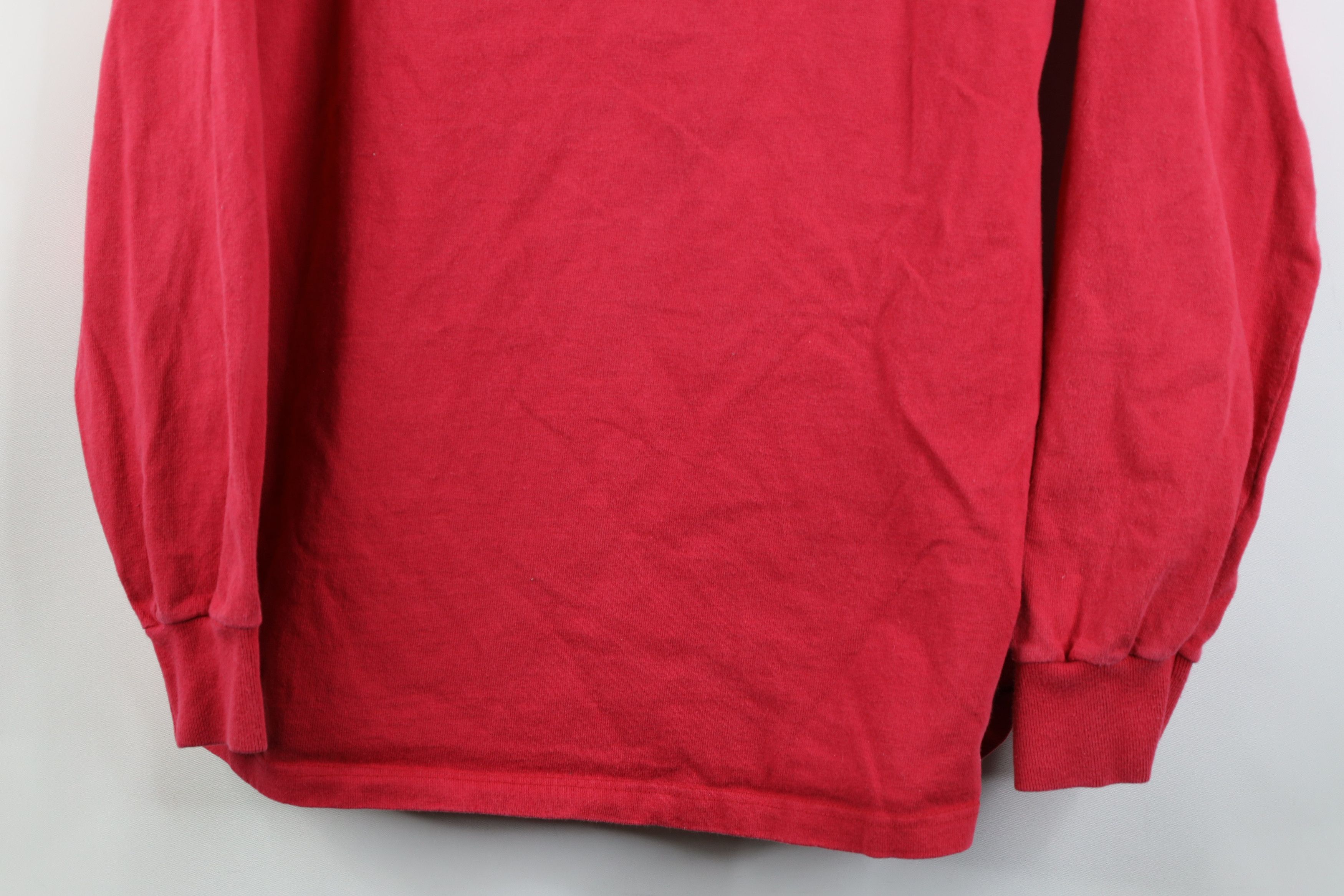 Reebok Vintage 90s Reebok Spell Mock Neck Long Sleeve T-Shirt Red Size US S / EU 44-46 / 1 - 3 Thumbnail