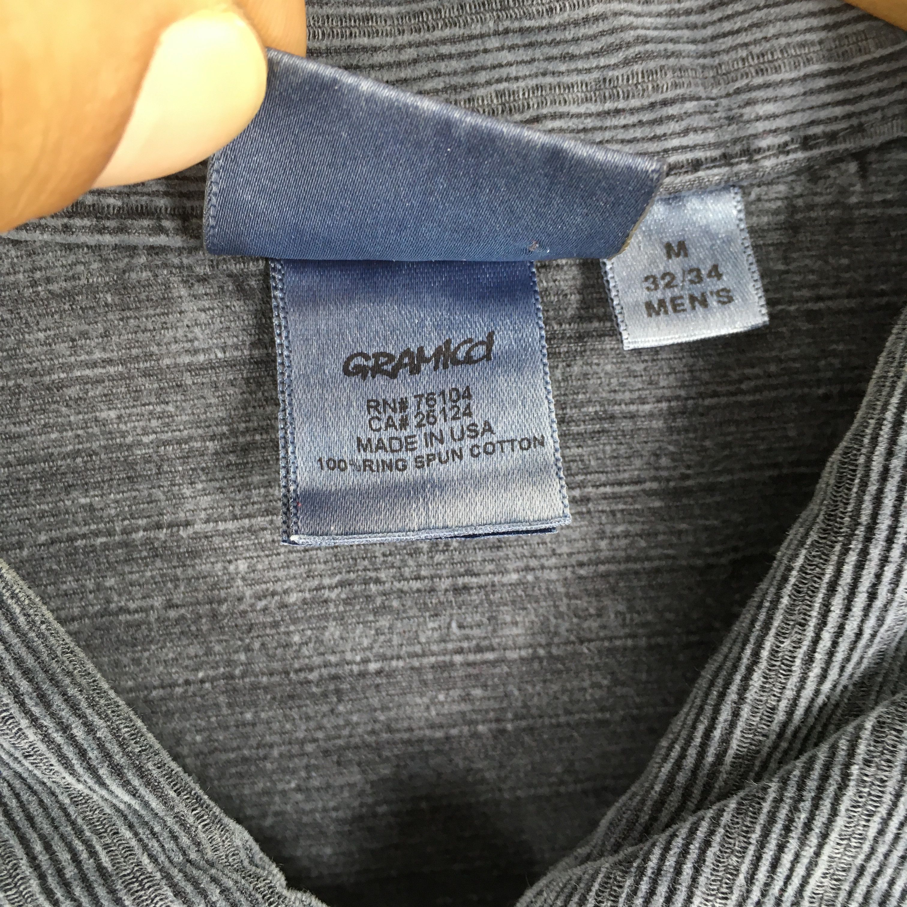 Gramicci Vintage 90s Gramicci Usa Gray Stripes Shirt Medium Size US M / EU 48-50 / 2 - 6 Thumbnail