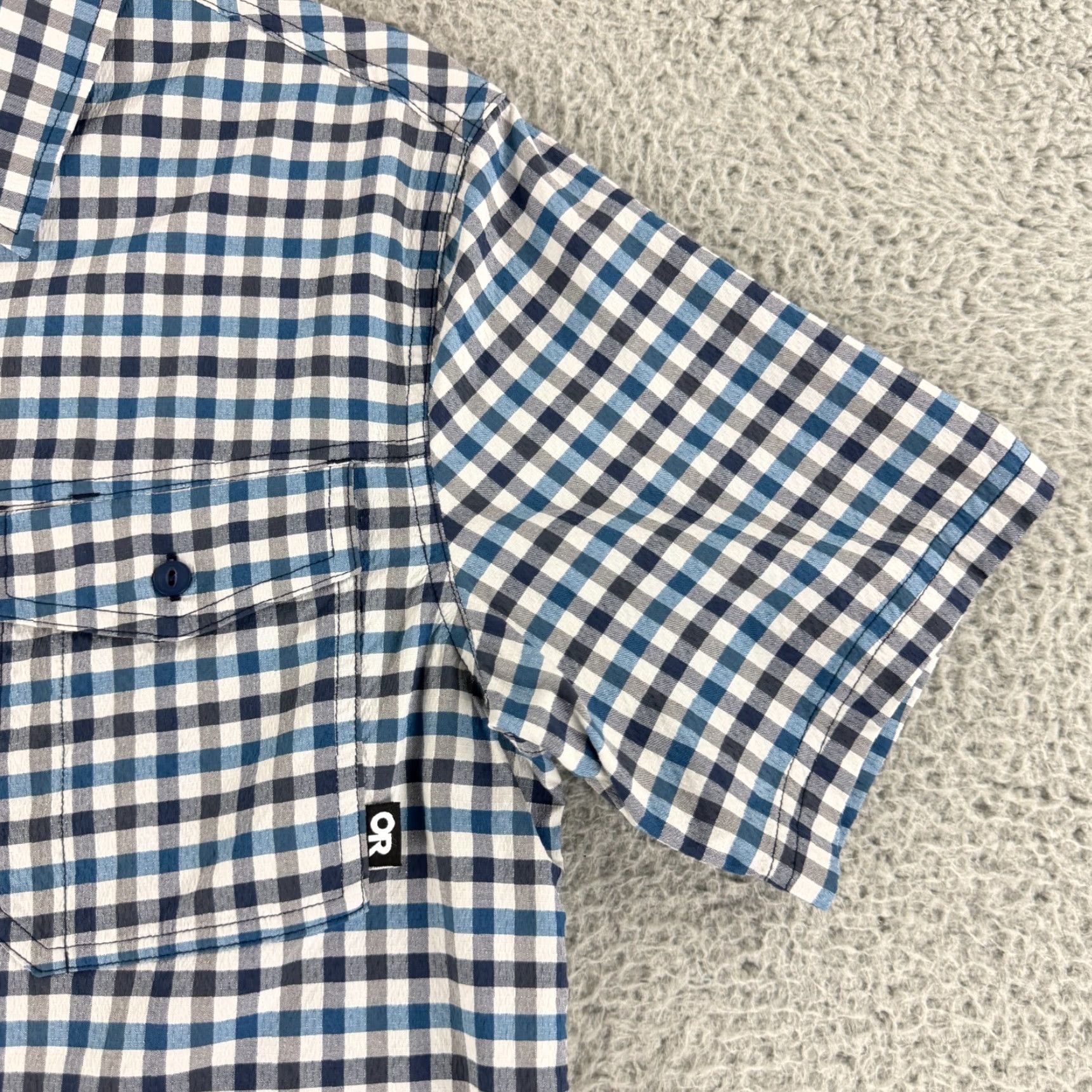 Outdoor Research Outdoor Research Wanderer Shirt Button-Up Mens Medium Blue Check Print Casual Size US M / EU 48-50 / 2 - 3 Thumbnail