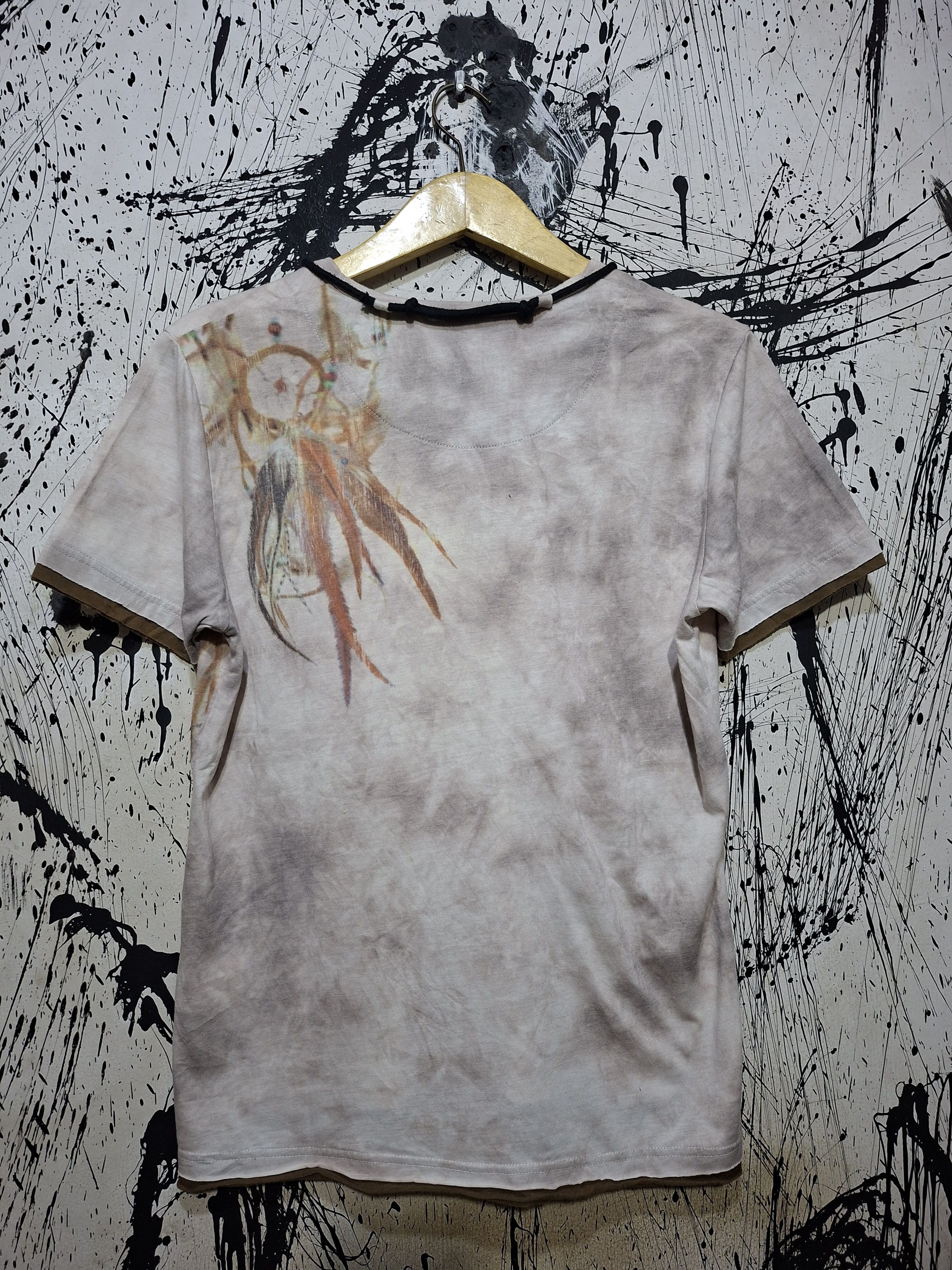 Japanese Brand L.G.B STYLE BY SEMANTIC DESIGN FEATHER SKULL T-SHIRT Size US L / EU 52-54 / 3 - 4 Thumbnail