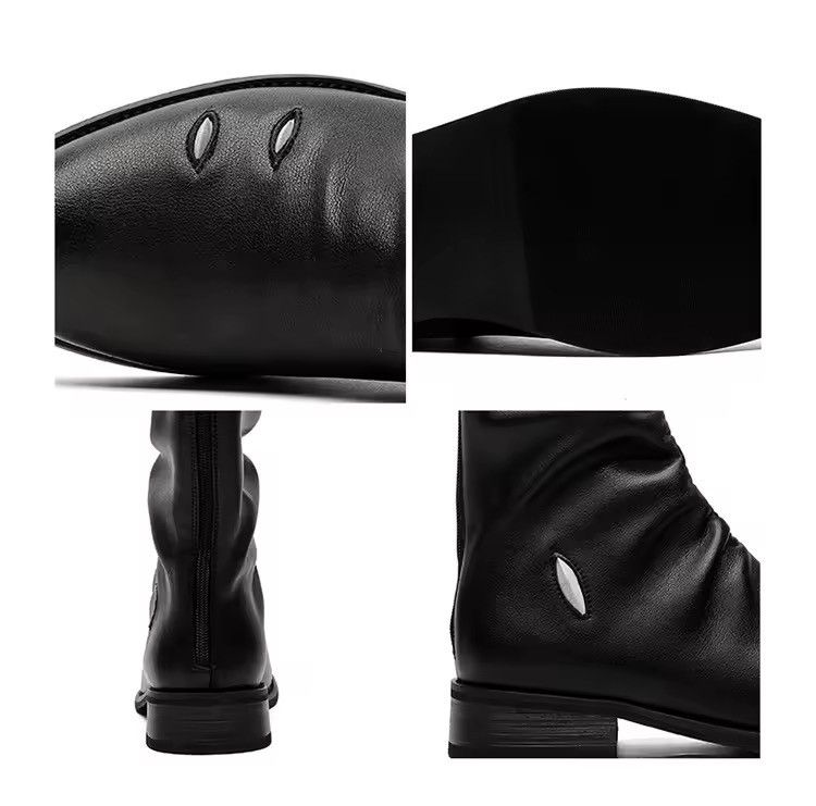 Genuine Leather Genuine Real Leather Designer Black Outdoor Boots Size US 11 / EU 44 - 7 Thumbnail