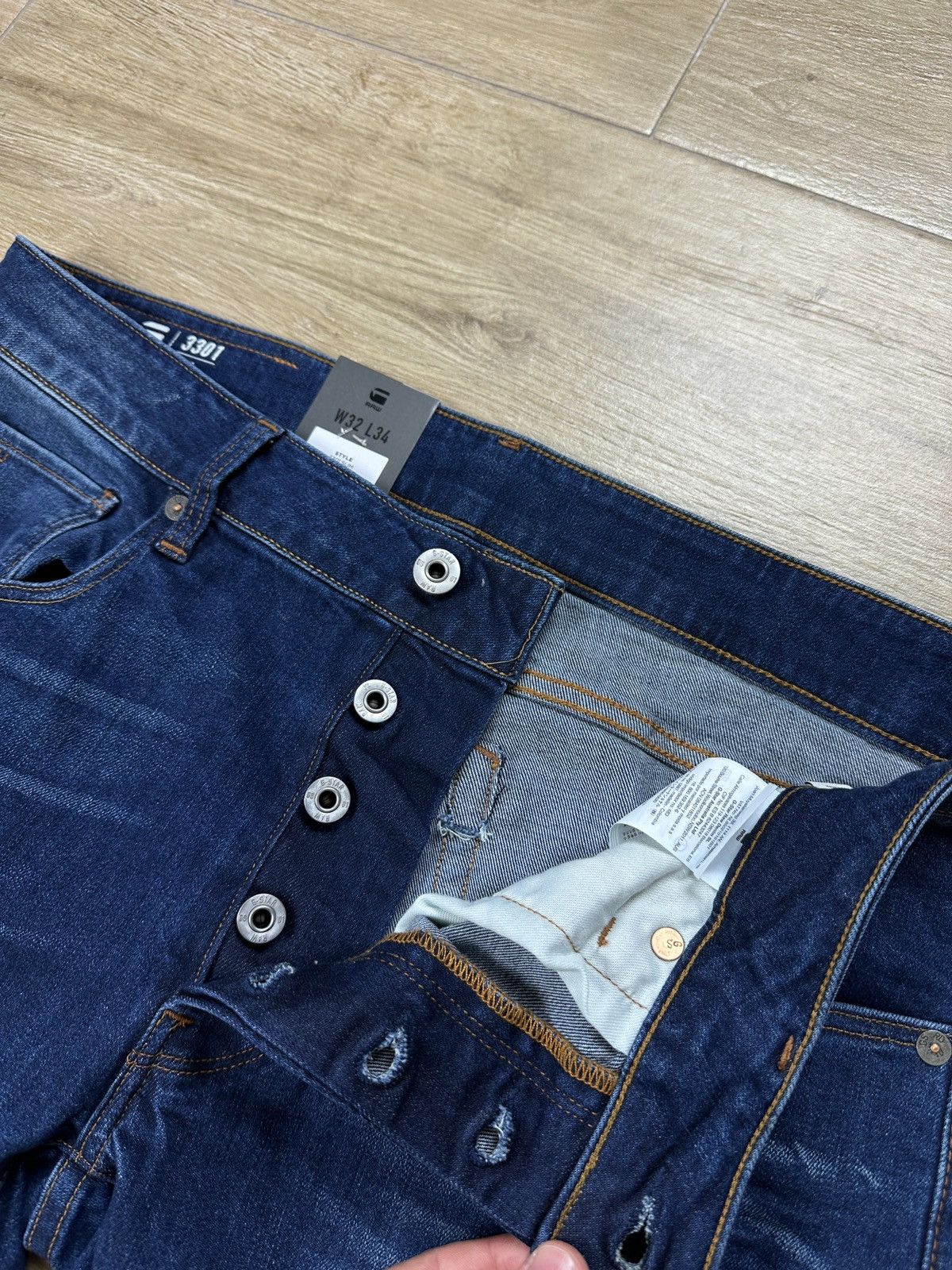 G-Star NEW🏷️ G-Star Raw 3301 Slim Denim Jeans Size US 32 / EU 48 - 4 Thumbnail
