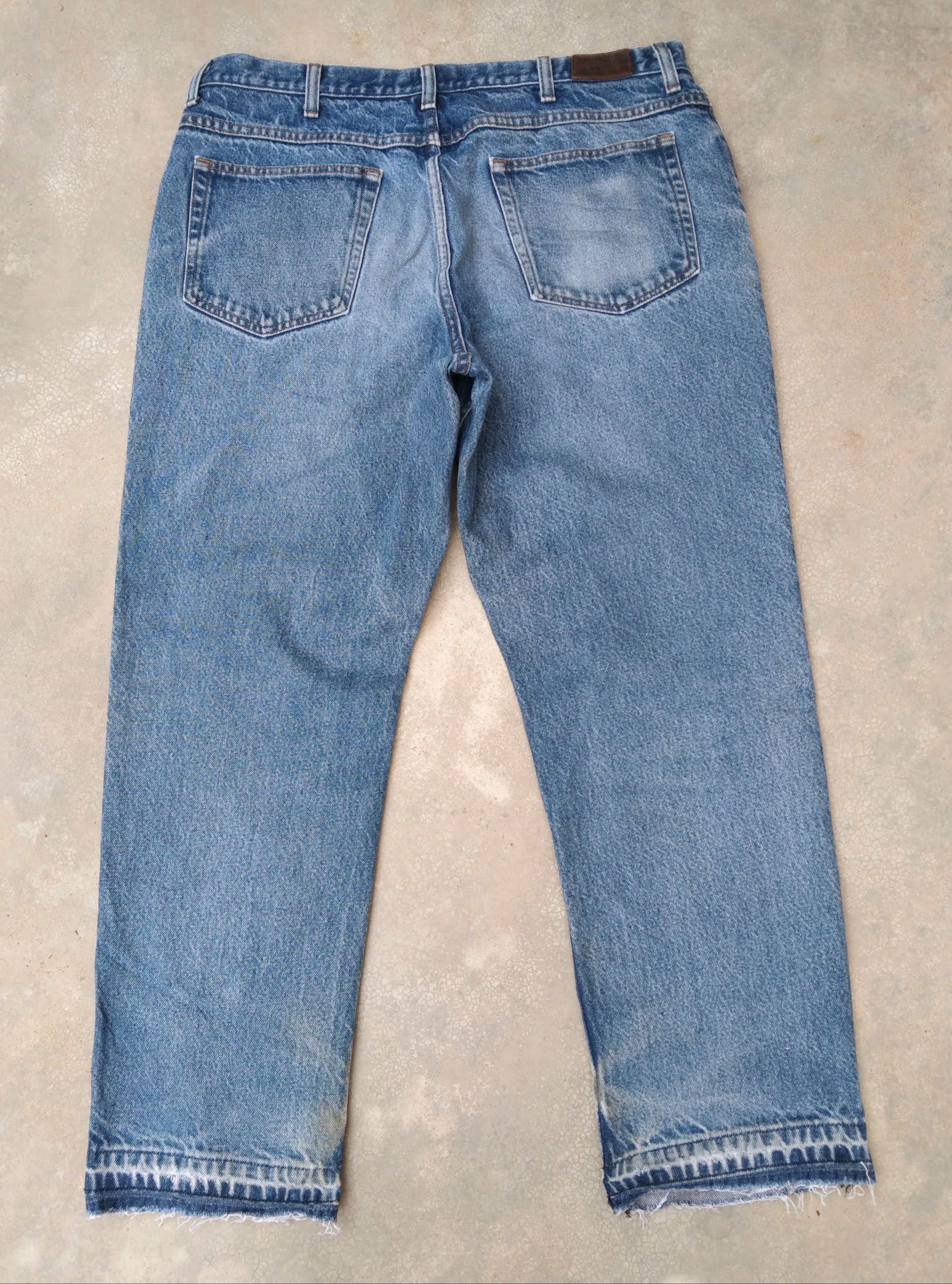 Japanese Brand × L.L. Bean × Vintage Vintage L.L Bean Released Hem Distressed Jeans 36x29.5 Size US 36 / EU 52 - 2 Thumbnail