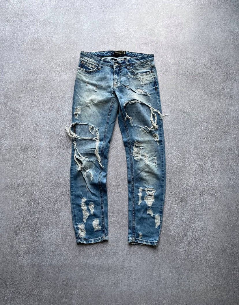 Dolce & Gabbana Vintage Dolce&Gabbana Distressed Baggy Jeans 26 Size US 26 / EU 42 - 2 Thumbnail