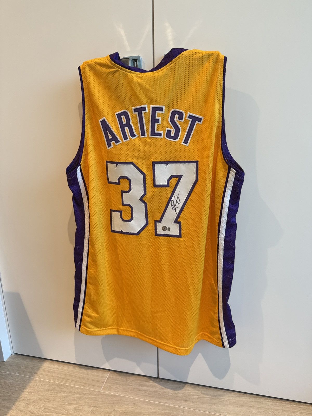 NBA Signed ron artest jersey Size US XL / EU 56 / 4 - 3 Thumbnail