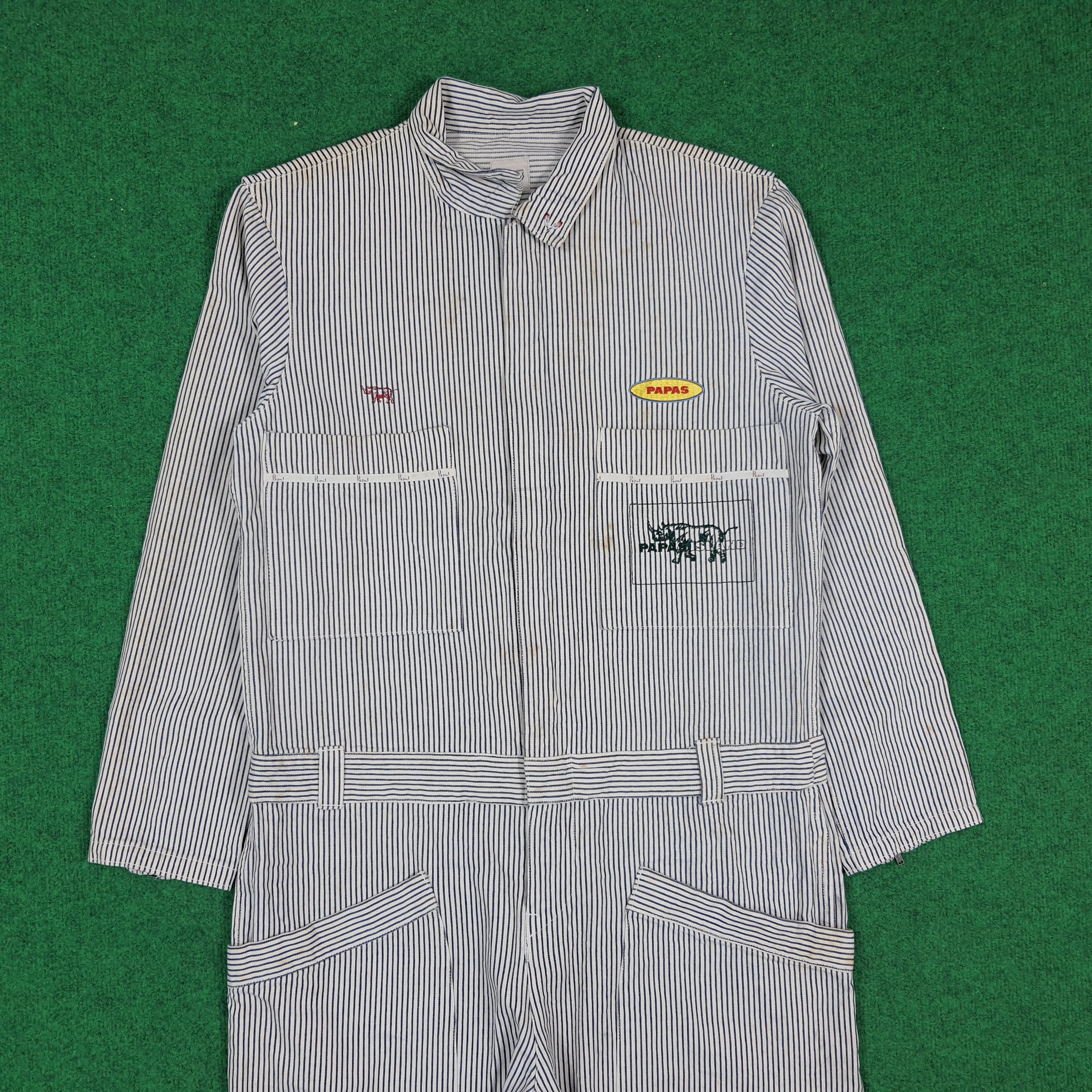 Japanese Brand Vintage PAPAS Stripe Custom Hysteric Coverall C302N19 Size US M / EU 48-50 / 2 - 3 Thumbnail