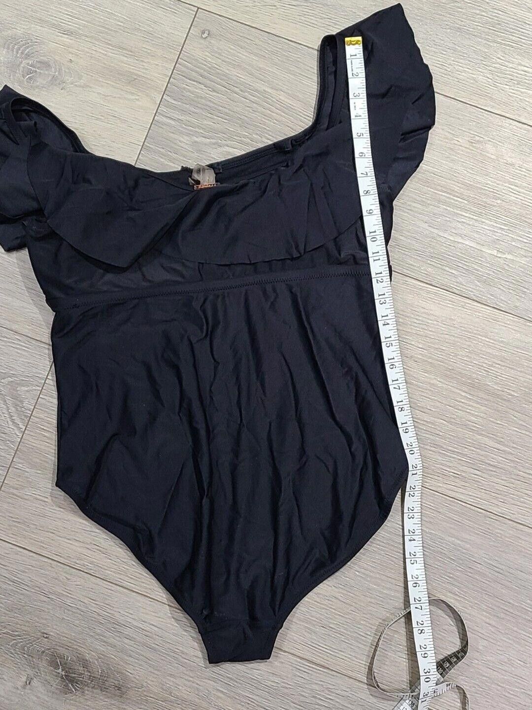 Designer Raisins curve plus swimwear 16w black off the shoulder one Size ONE SIZE - 6 Thumbnail