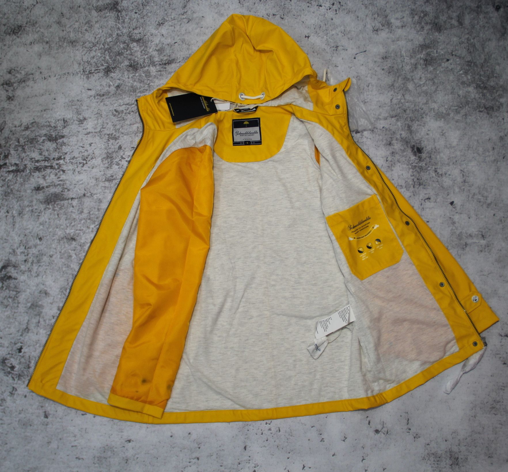 Other Schmuddelwedda Women's Rain Jacket YELLOW Size S / US 4 / IT 40 - 3 Thumbnail