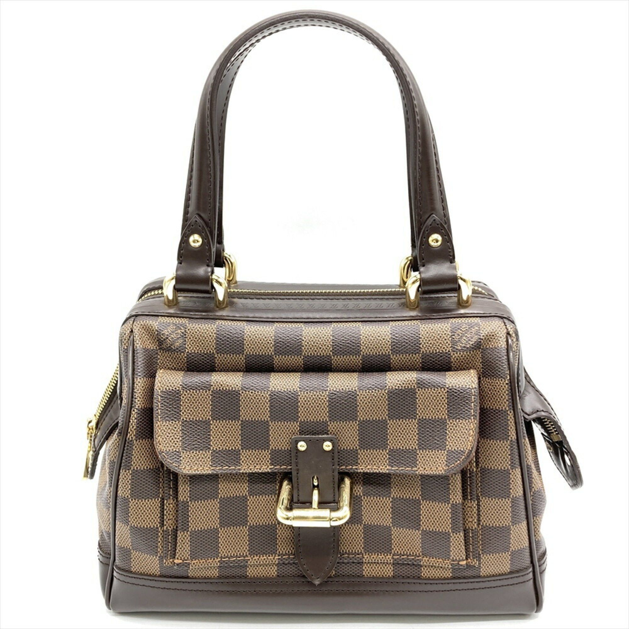 Louis Vuitton Knightsbridge Handbag Damier Ebene N51201 Brown VI2008 Women's