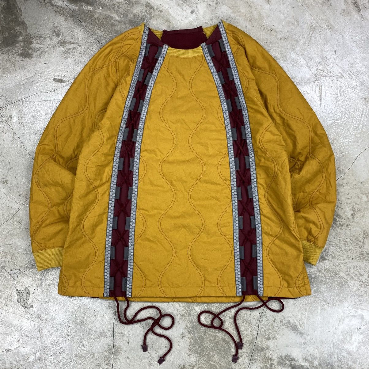 White Mountaineering Primaloft Quilted Laces Up Sweater Size US M / EU 48-50 / 2 - 1 Thumbnail