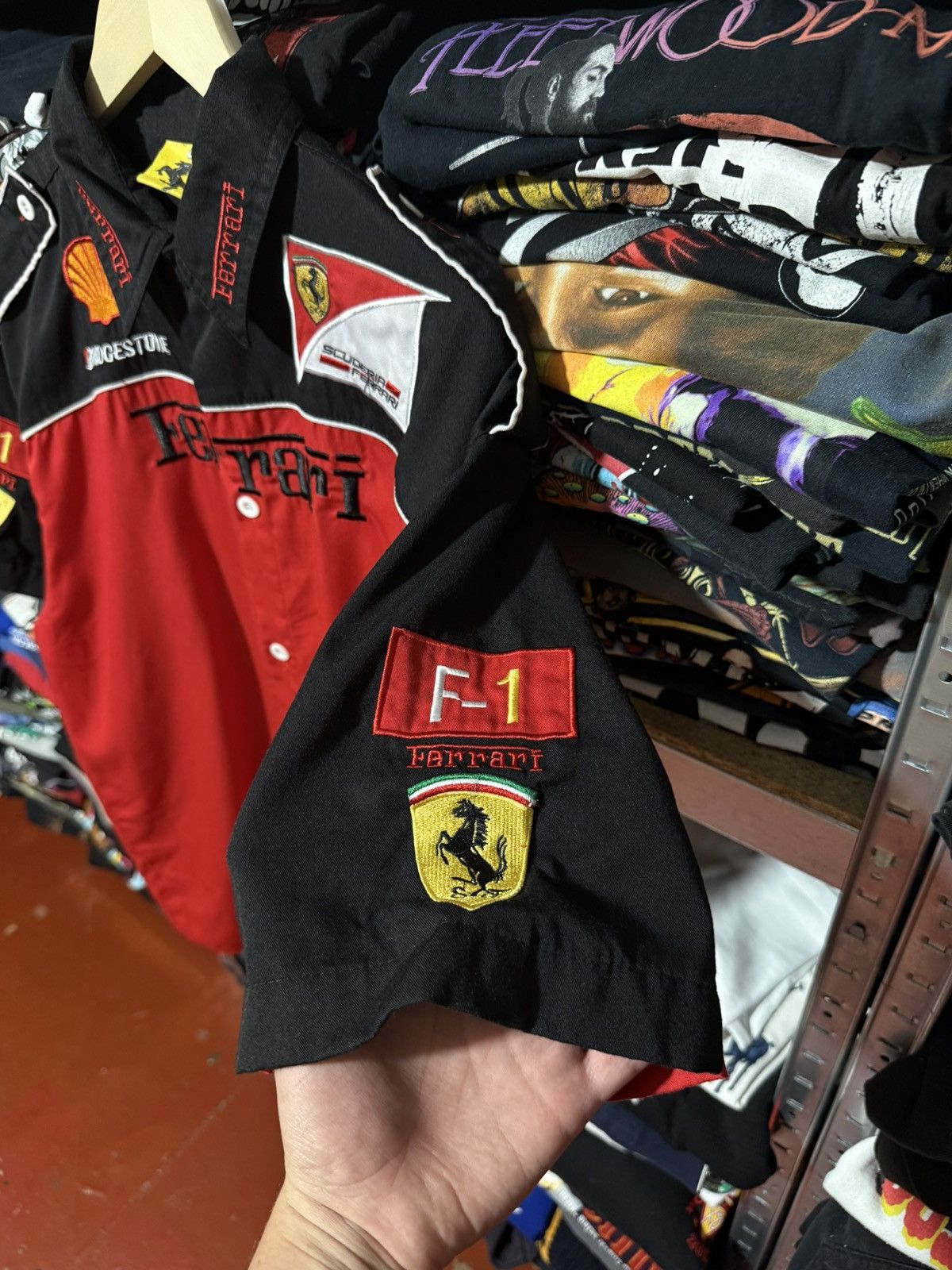 Vintage Vintage Ferrari Scuderia F1 Racing Retro Button Shirt Size US XXL / EU 58 / 5 - 7 Thumbnail