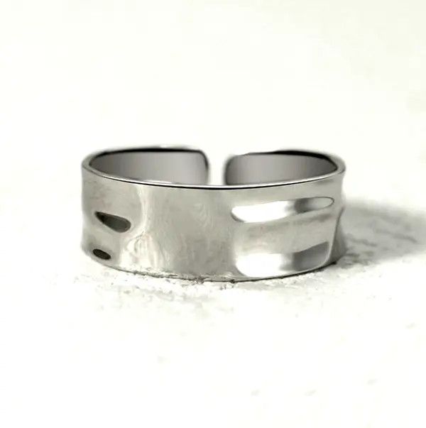 Designer × Japanese Brand Punkrock Shiny Tiny Float Shine Silver Ring Size ONE SIZE - 1 Thumbnail