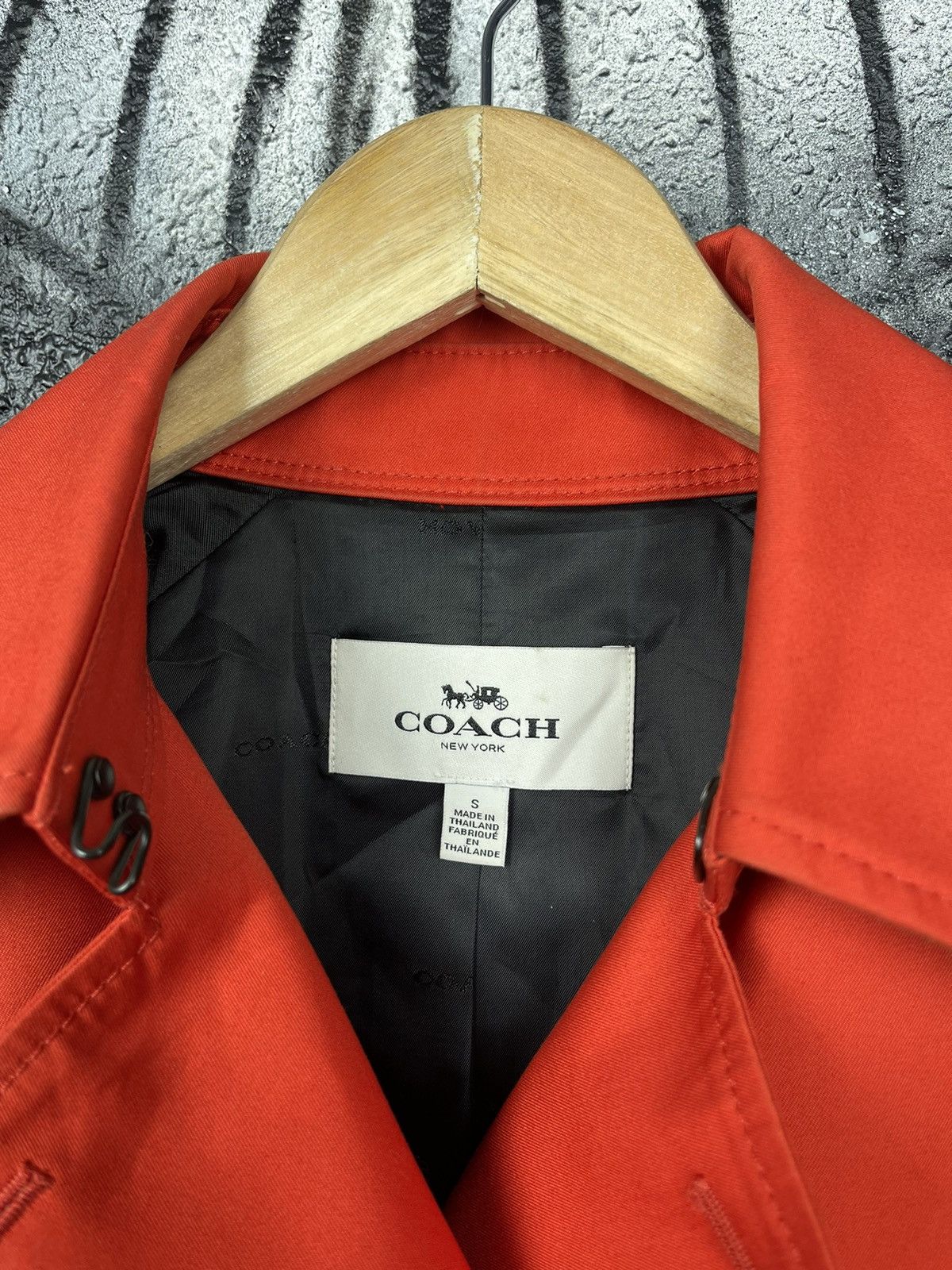 Coach Coach New York Red Orange Short Length Trench Coat Woman’s Size S / US 4 / IT 40 - 15 Thumbnail