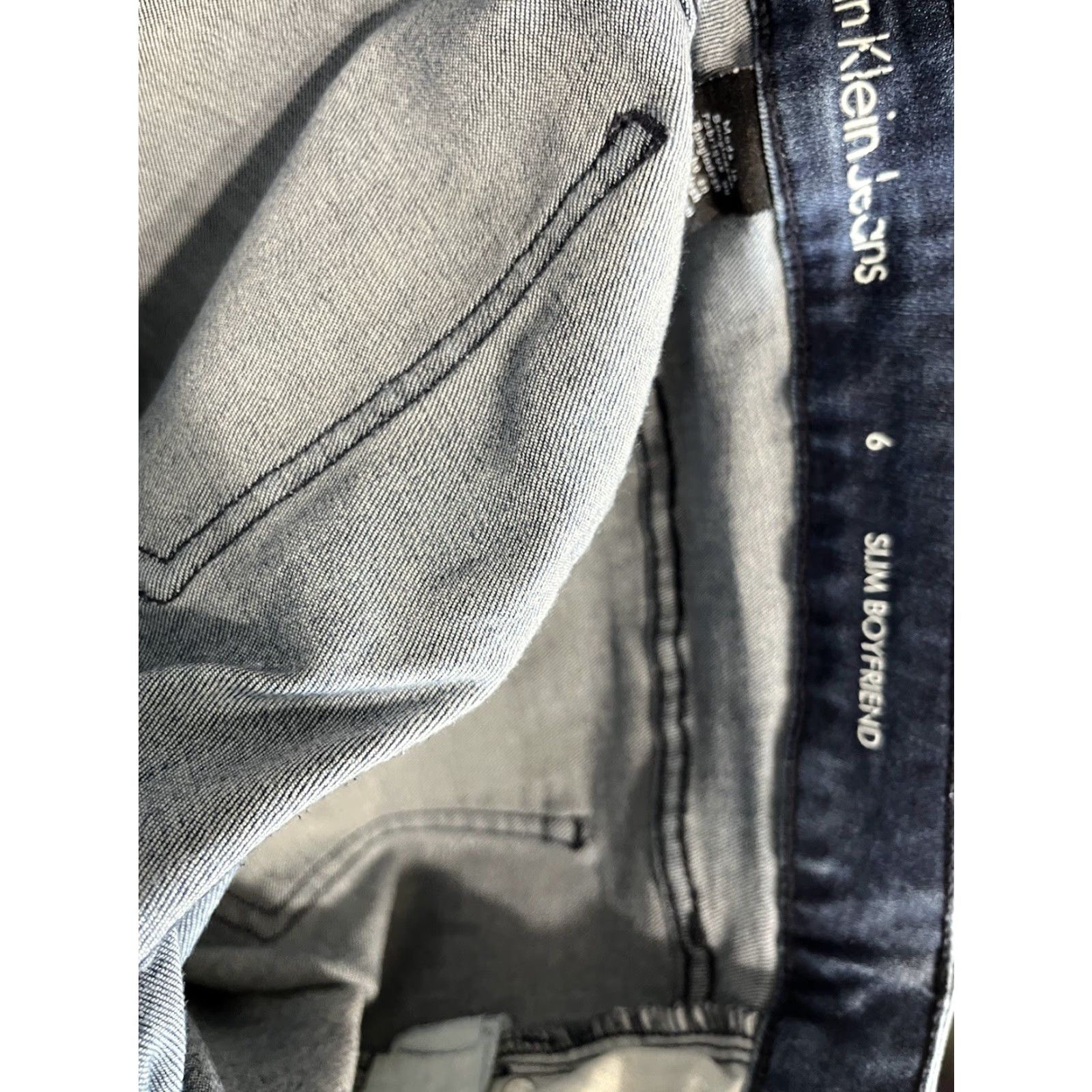 Calvin Klein Calvin Klein Jeans Slim Boyfriend Women's Regular Size 6 Medium Wash Blue Straight" Size 28" / US 6 / IT 42 - 5 Thumbnail