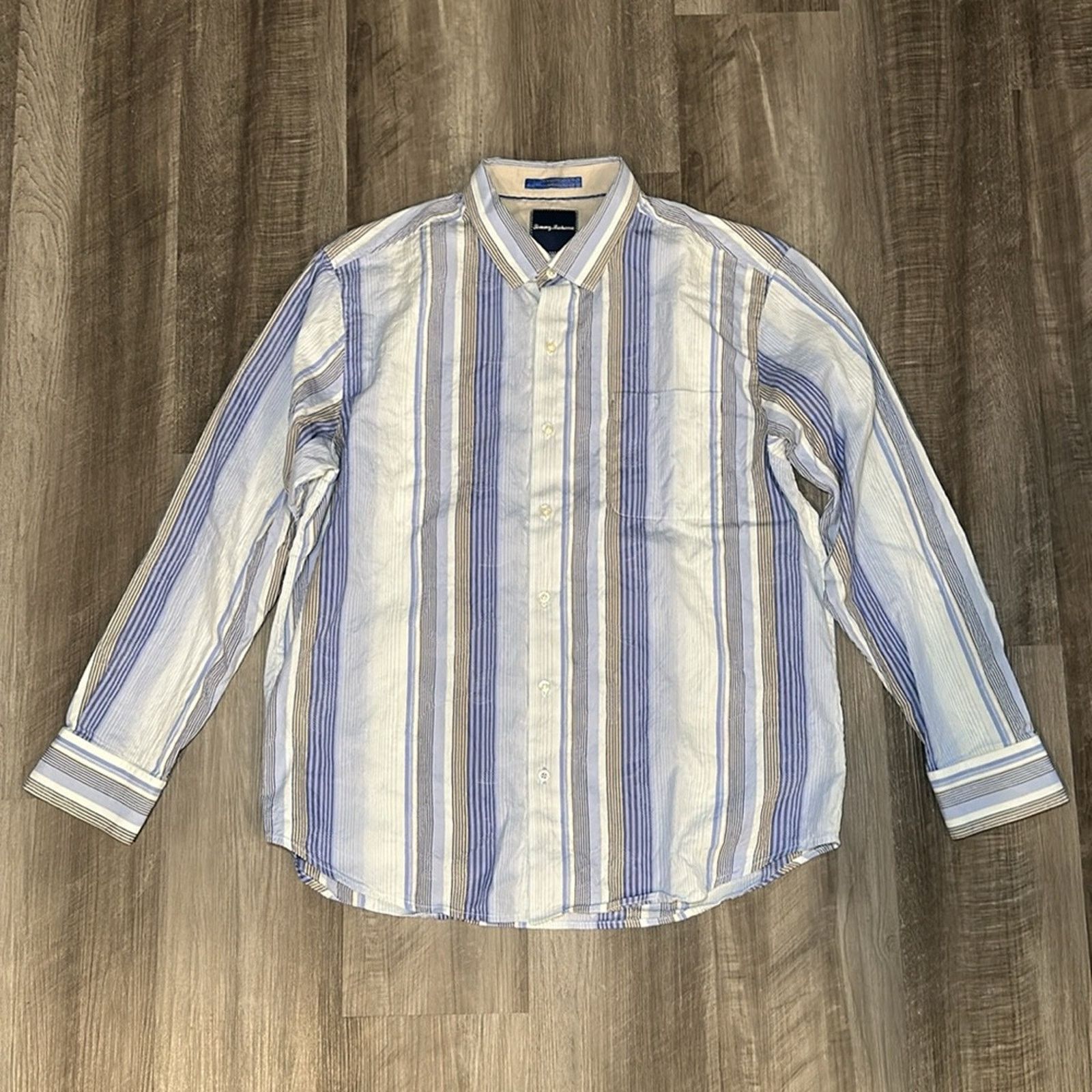 Tommy Bahama Tommy Bahama Silk Blend Striped Floral Long Sleeve - XL Size US XL / EU 56 / 4 - 2 Thumbnail
