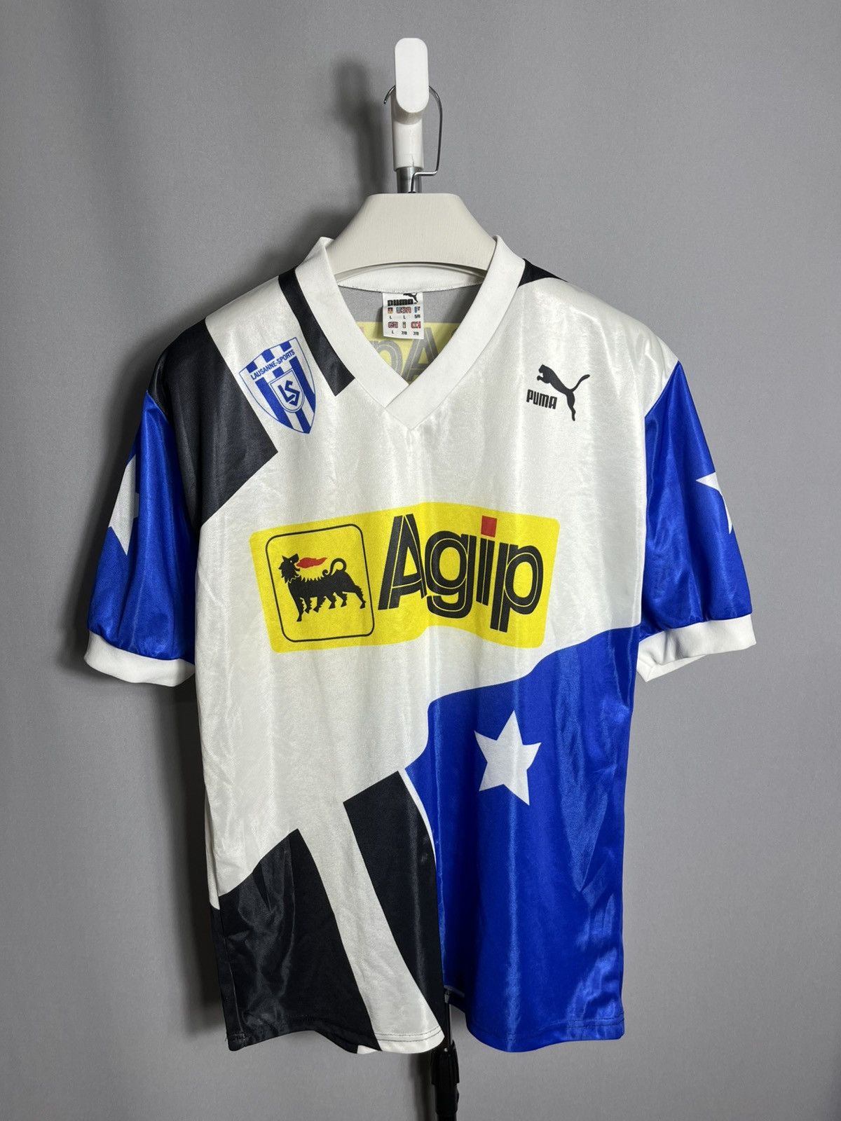 Puma × Vintage Lausanne-Sport Home football shirt 1990 1991 soccer mens Size US L / EU 52-54 / 3 - 1 Thumbnail