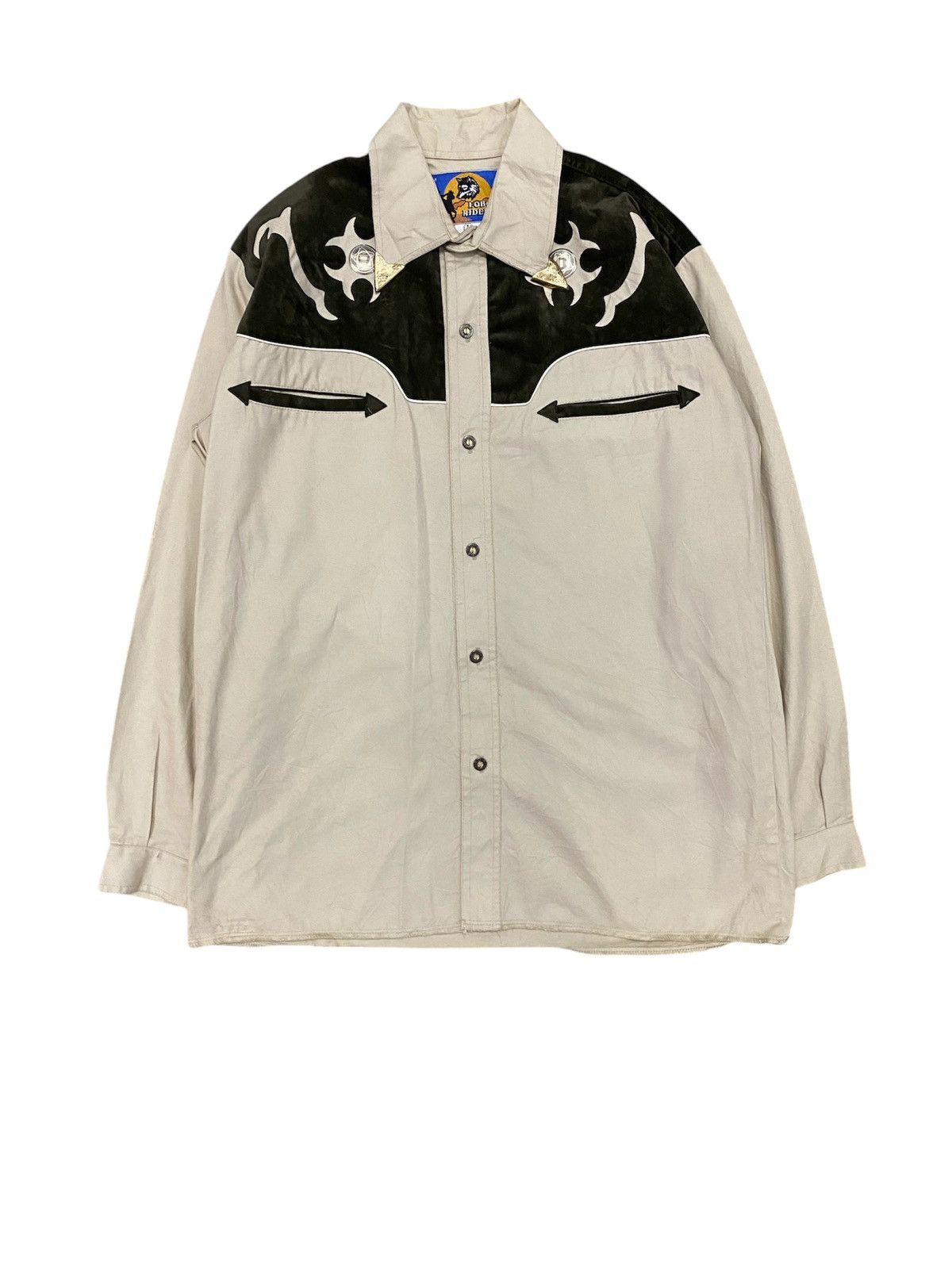 Cowboy Equipment 1990s Lobo Rider Cowboy western metal collar shirt Size US L / EU 52-54 / 3 - 1 Thumbnail