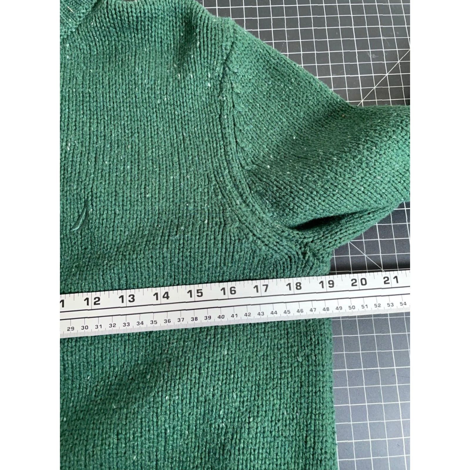 Nautica VINTAGE Nautica Henley Sweater Adult Small Green Chunky Knit 90s Classic Size US S / EU 44-46 / 1 - 6 Thumbnail