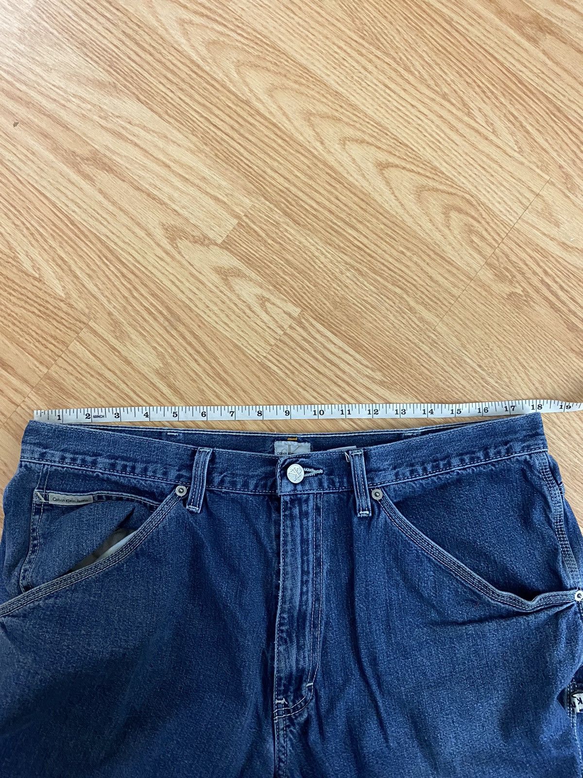 Calvin Klein × Vintage Vintage 90’s Calvin Klein Denim Jean Shorts Jorts y2k rare Size US 36 / EU 52 - 11 Thumbnail