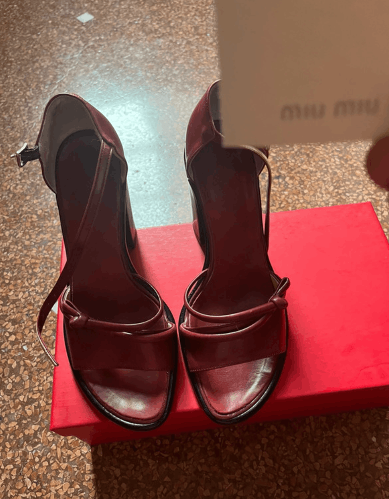 Miu Miu × Prada × Vintage Miu Miu Shoes Heels Sandals Prada Leather Vintage Size US 6.5 / IT 36.5 - 2 Thumbnail
