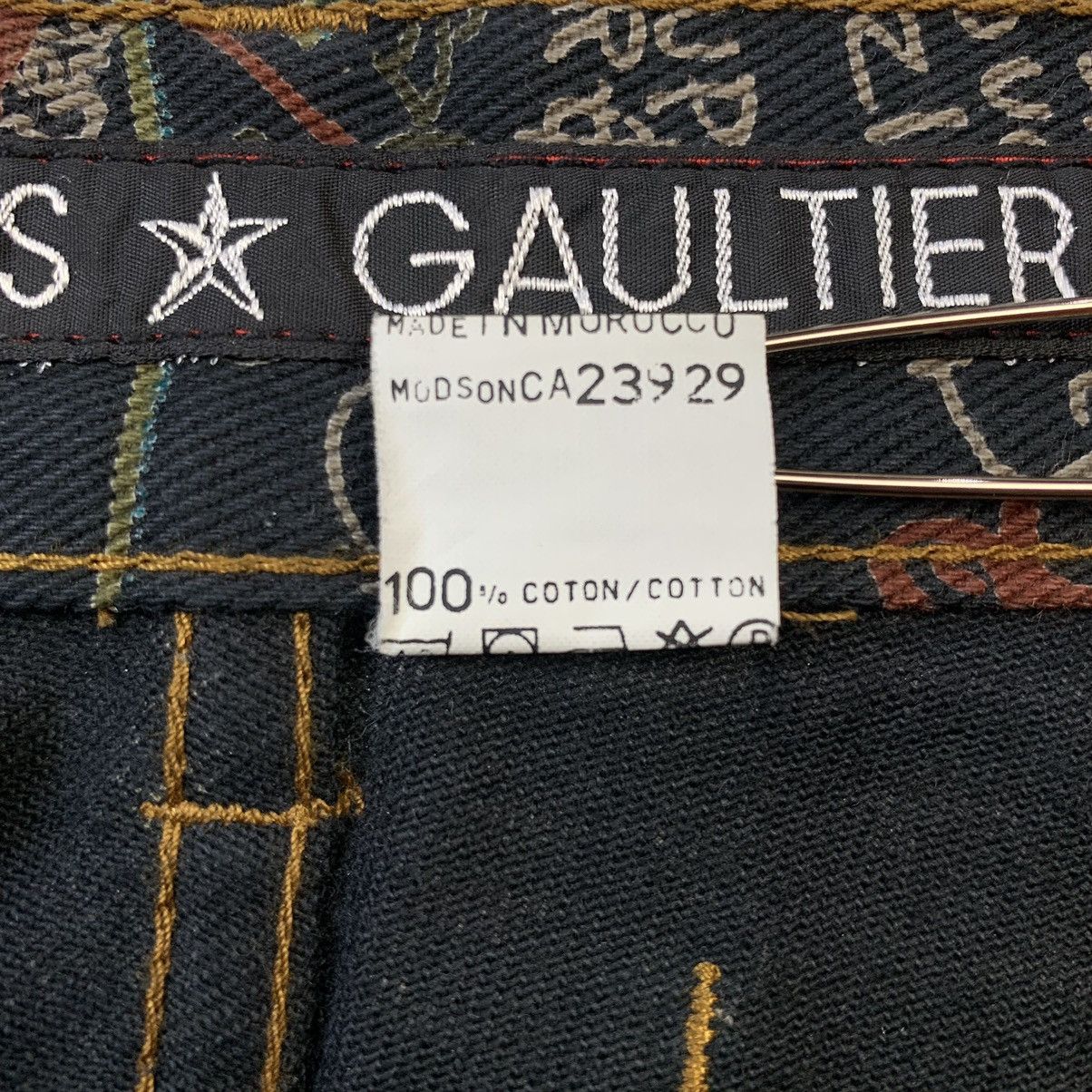 Jean Paul Gaultier Vtg archive jean paul gaultier ss 94 graffiti denim pants Size US 26 / EU 42 - 12 Thumbnail